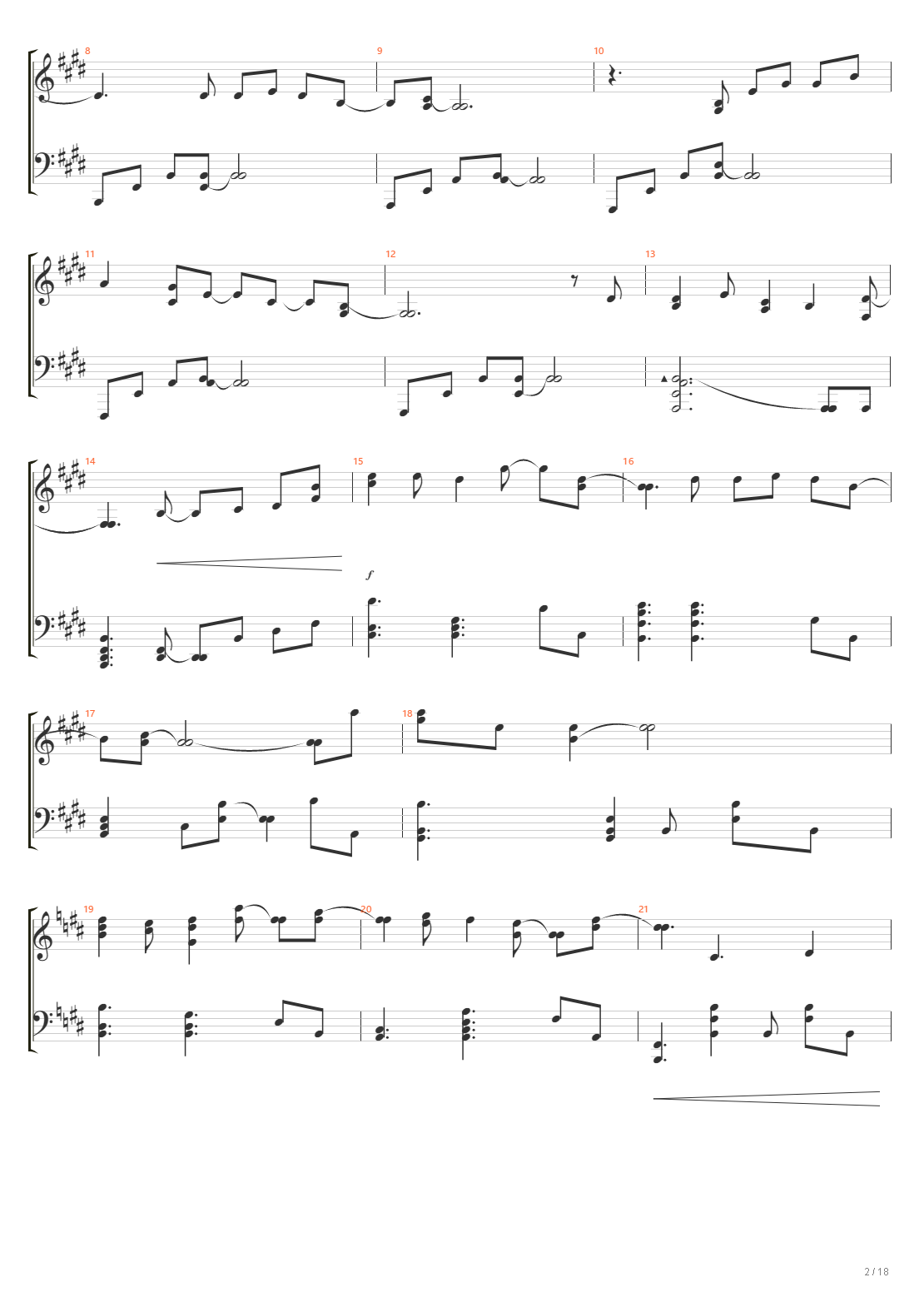缘之空 - 比翼の羽根 ver.piano （纯钢琴版）吉他谱