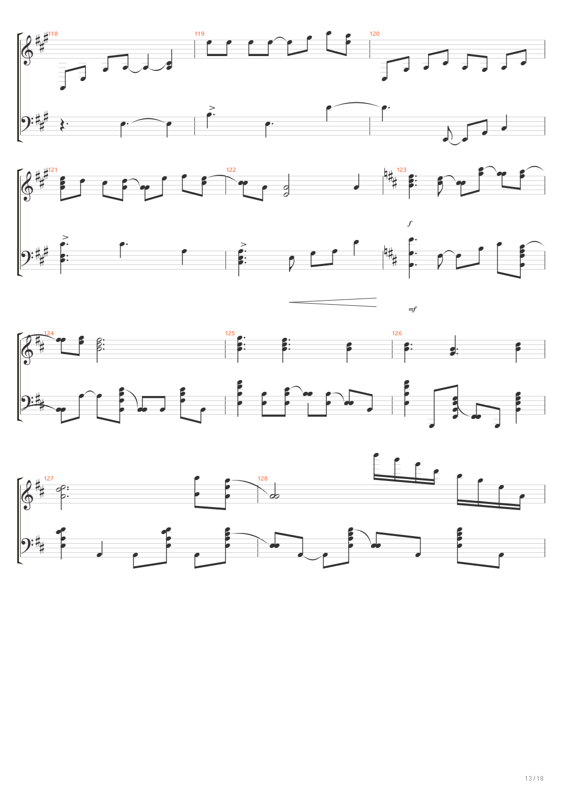 缘之空 - 比翼の羽根 ver.piano （纯钢琴版）吉他谱