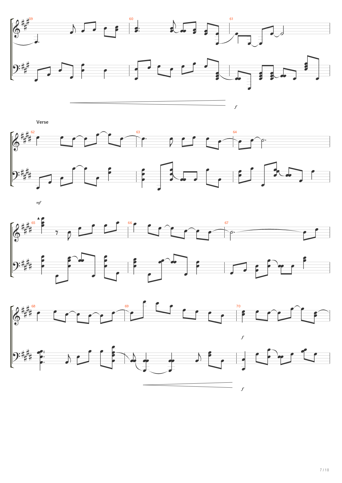缘之空 - 比翼の羽根 ver.piano （纯钢琴版）吉他谱