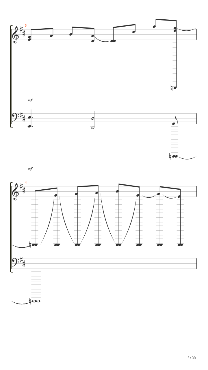缘之空 - 比翼の羽根 ver.piano (纯钢琴版)吉他谱