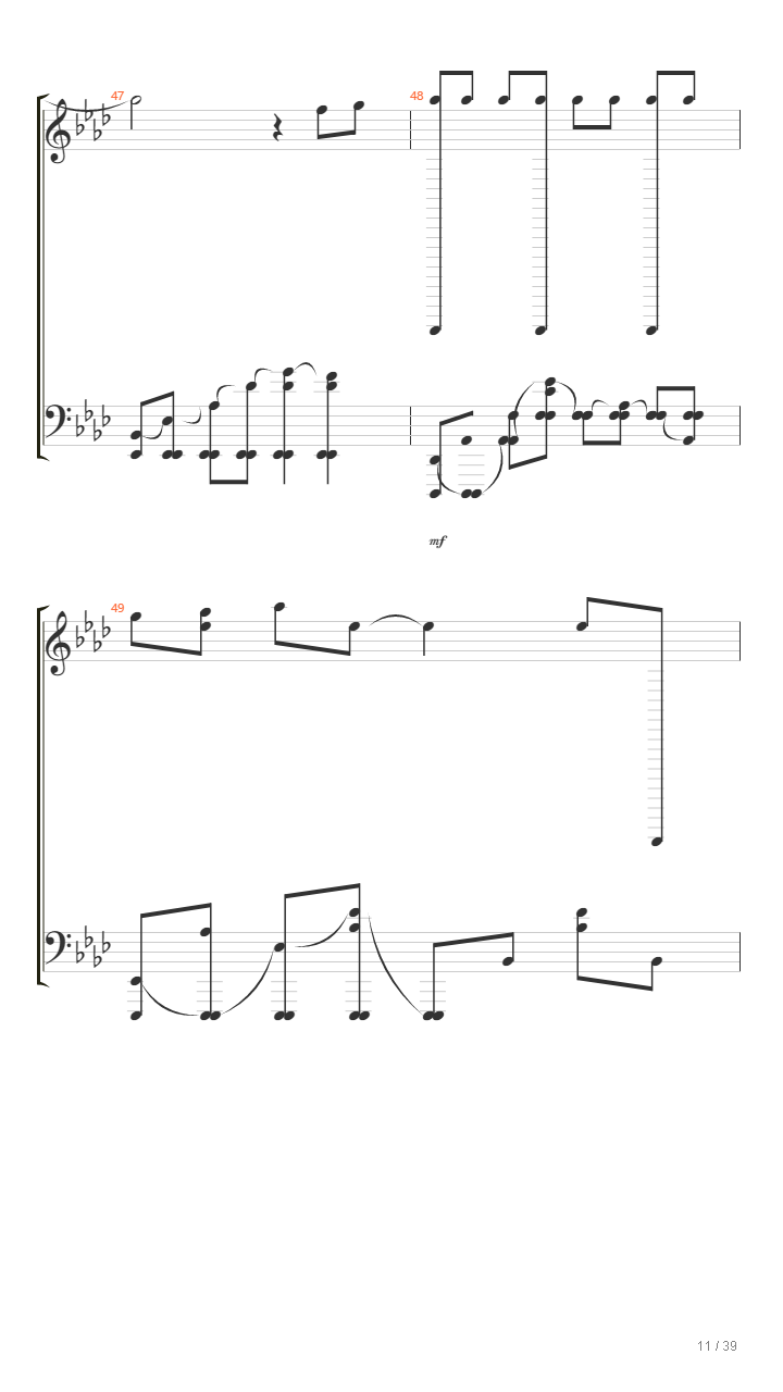 缘之空 - 比翼の羽根 ver.piano (纯钢琴版)吉他谱