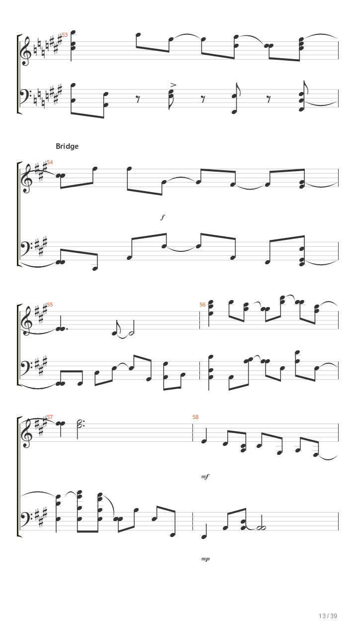 缘之空 - 比翼の羽根 ver.piano (纯钢琴版)吉他谱