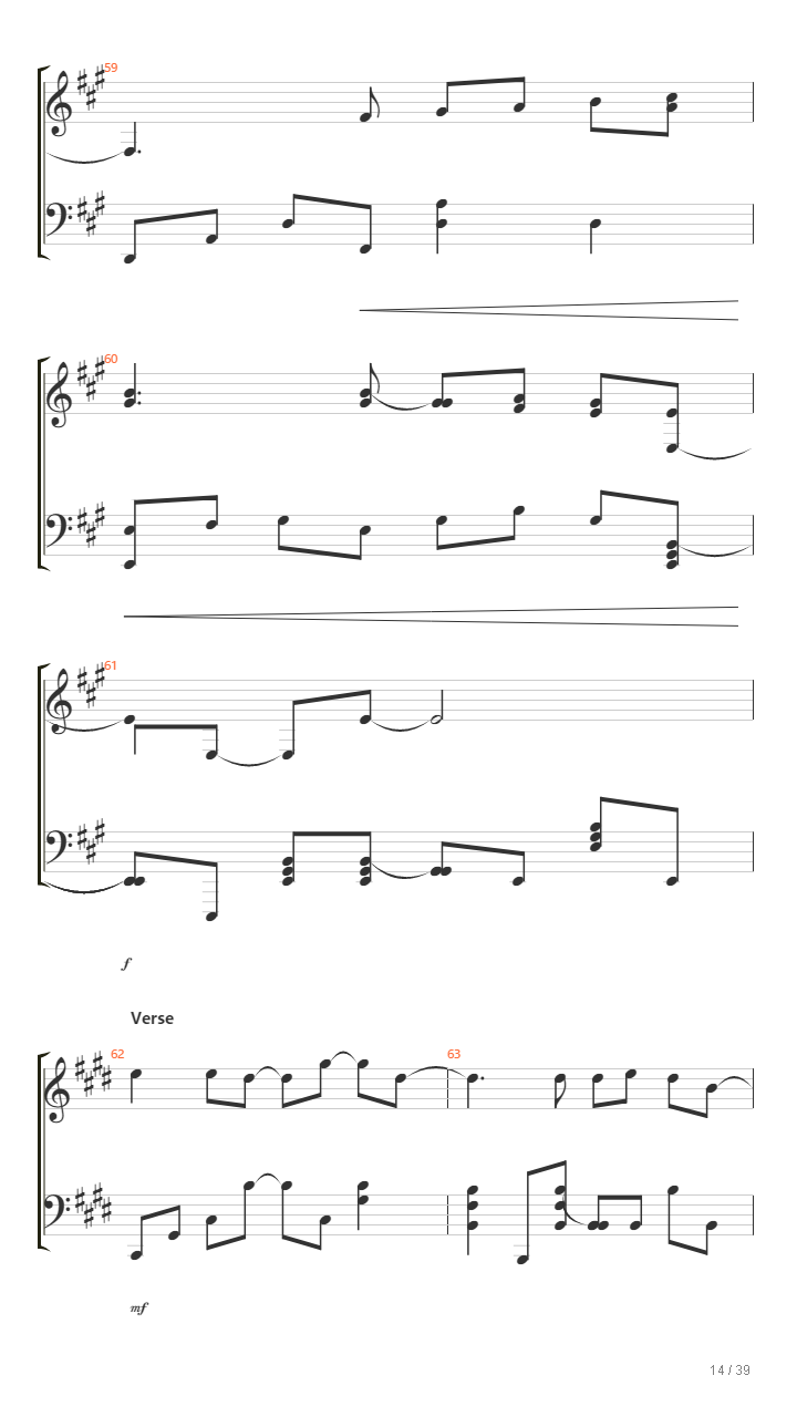 缘之空 - 比翼の羽根 ver.piano (纯钢琴版)吉他谱