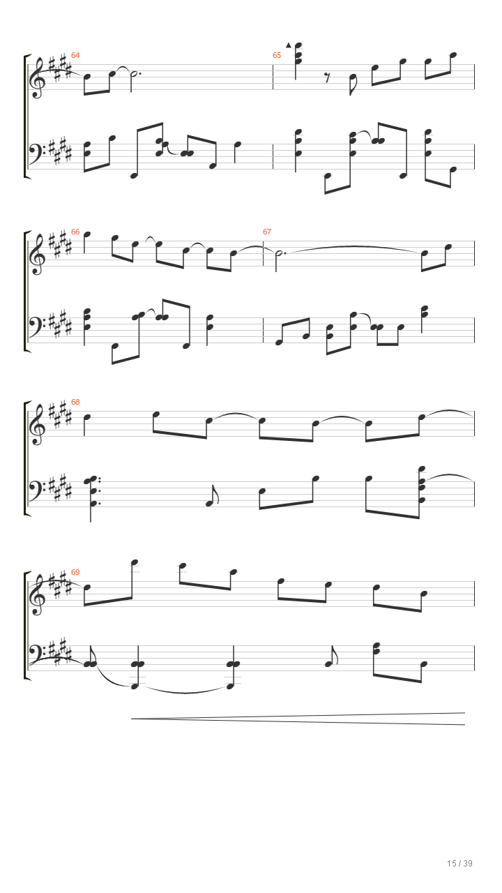 缘之空 - 比翼の羽根 ver.piano (纯钢琴版)吉他谱