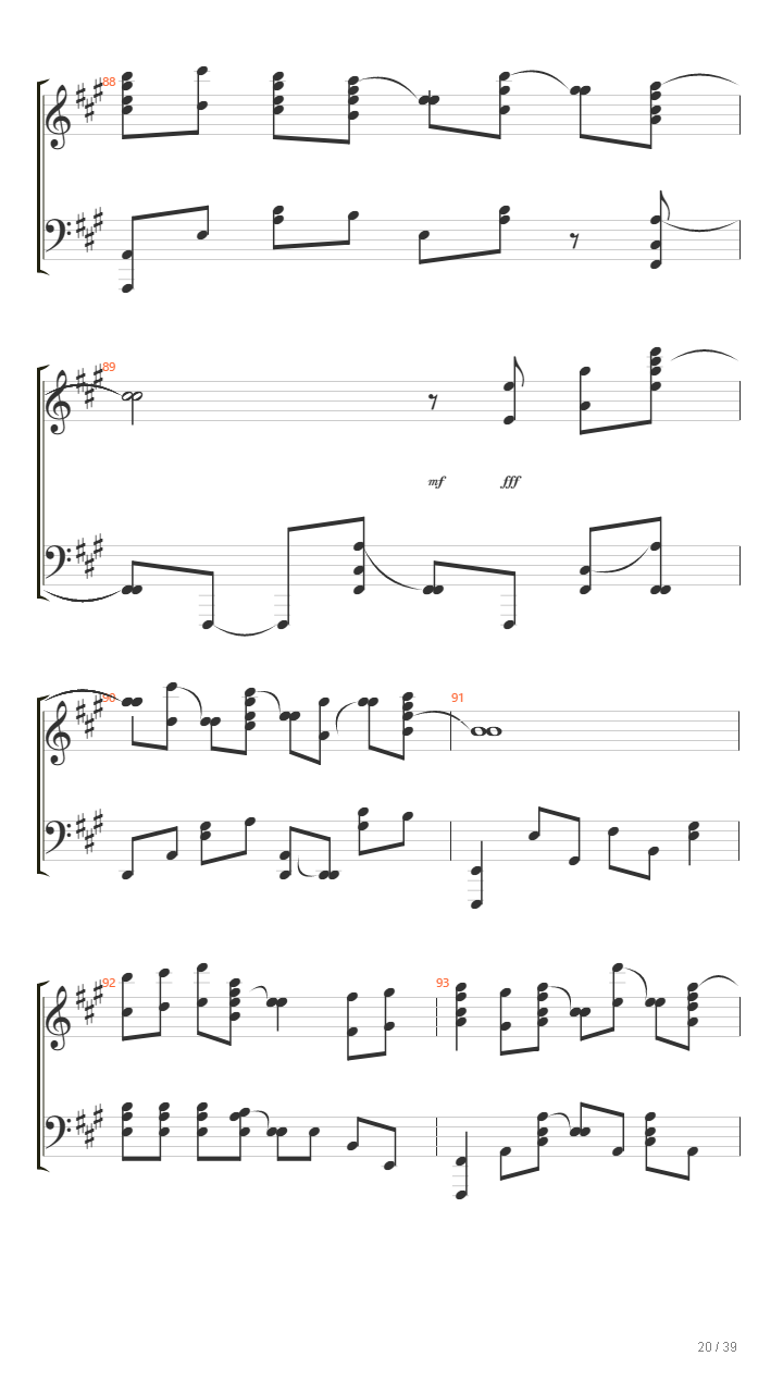 缘之空 - 比翼の羽根 ver.piano (纯钢琴版)吉他谱