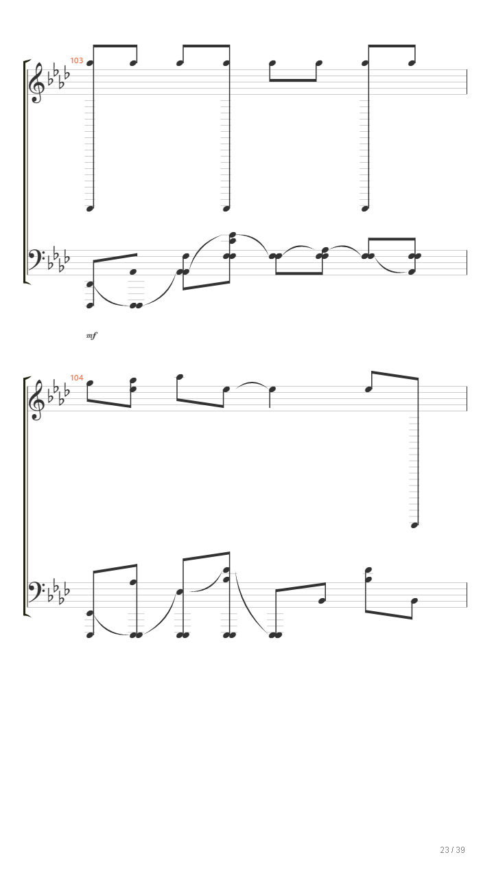 缘之空 - 比翼の羽根 ver.piano (纯钢琴版)吉他谱