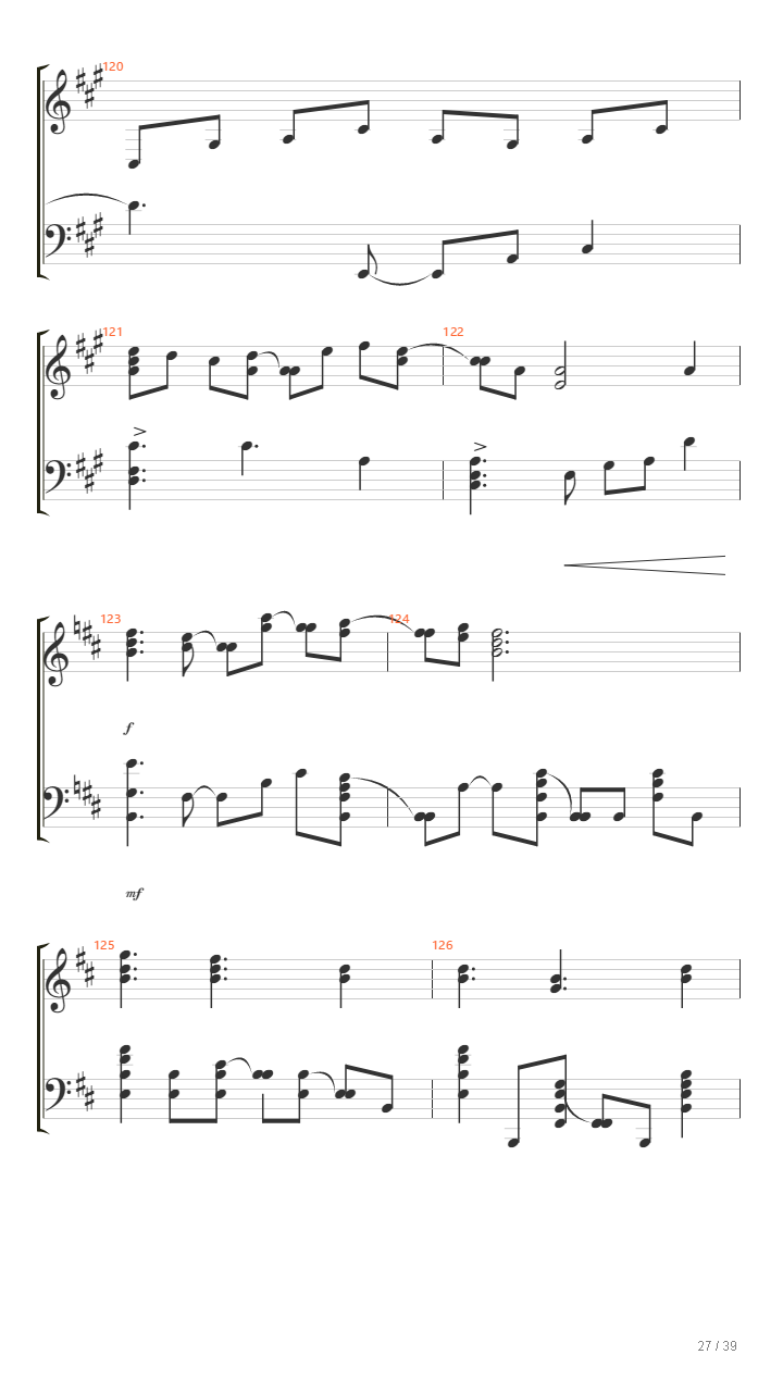 缘之空 - 比翼の羽根 ver.piano (纯钢琴版)吉他谱