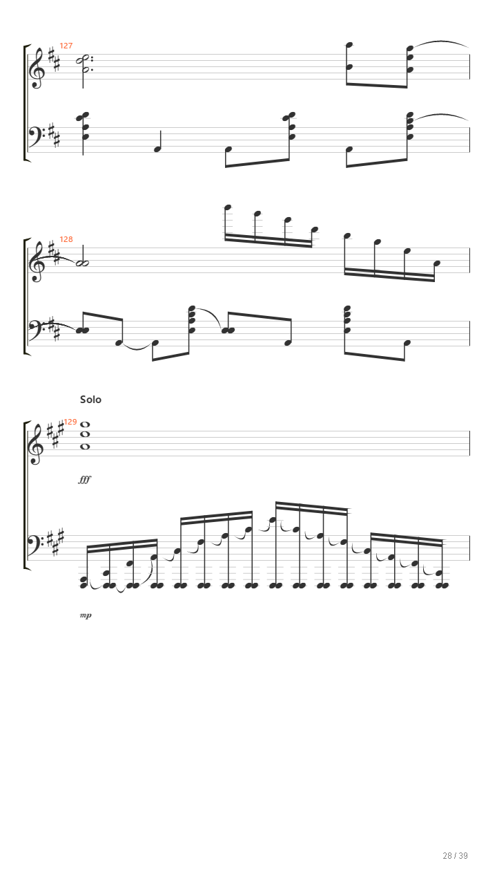缘之空 - 比翼の羽根 ver.piano (纯钢琴版)吉他谱
