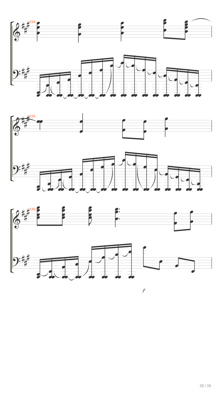 缘之空 - 比翼の羽根 ver.piano (纯钢琴版)吉他谱