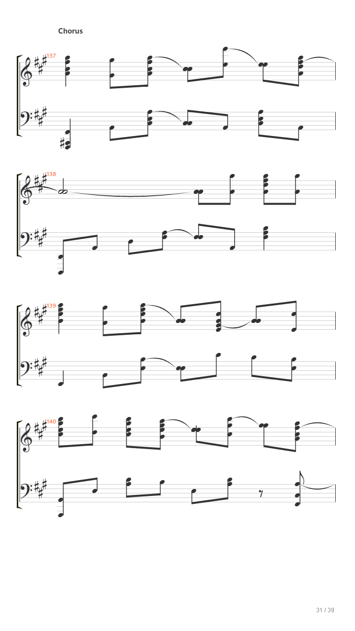 缘之空 - 比翼の羽根 ver.piano (纯钢琴版)吉他谱