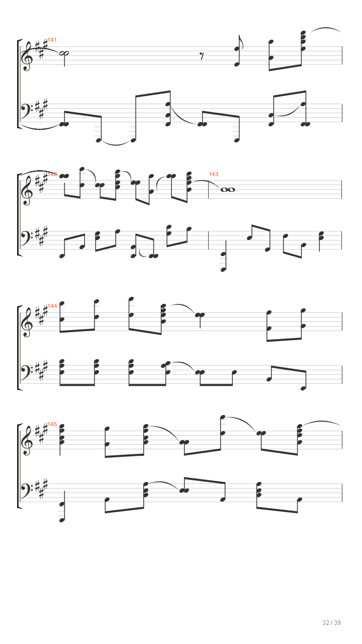 缘之空 - 比翼の羽根 ver.piano (纯钢琴版)吉他谱