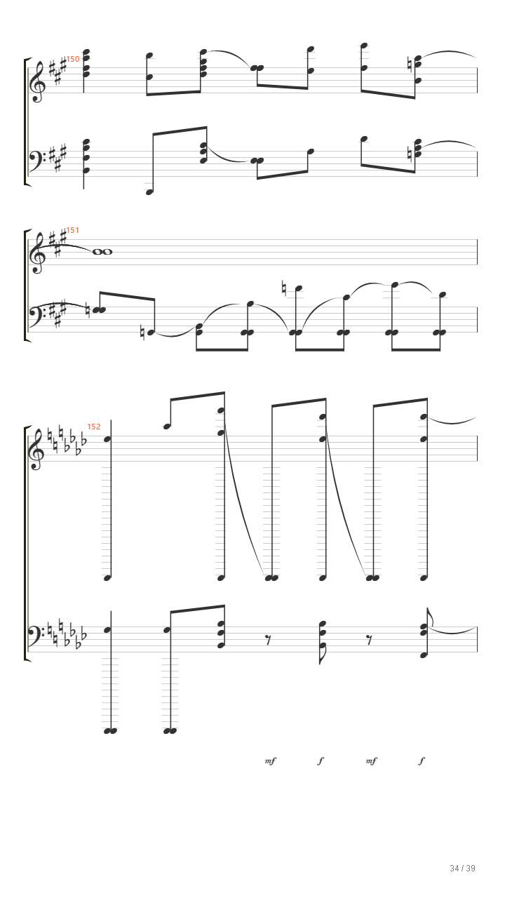 缘之空 - 比翼の羽根 ver.piano (纯钢琴版)吉他谱