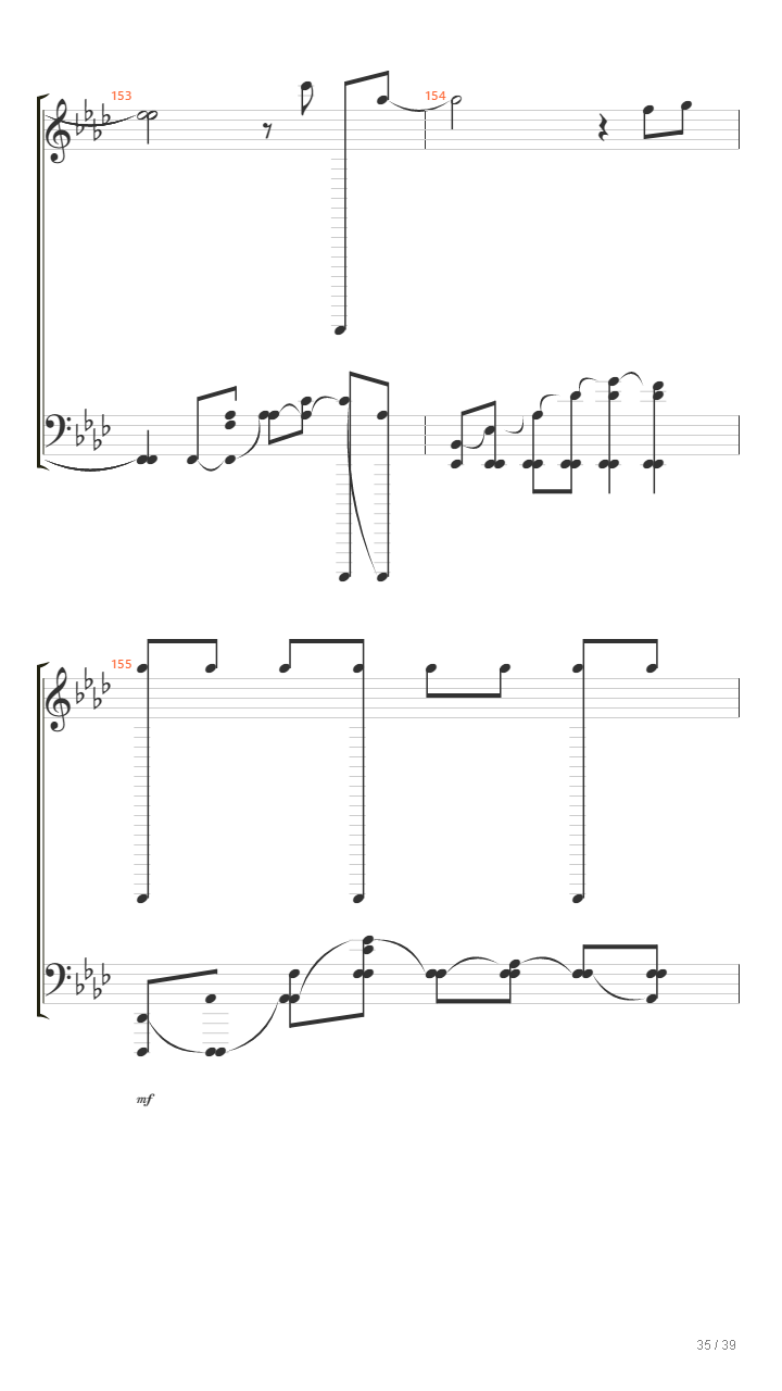 缘之空 - 比翼の羽根 ver.piano (纯钢琴版)吉他谱