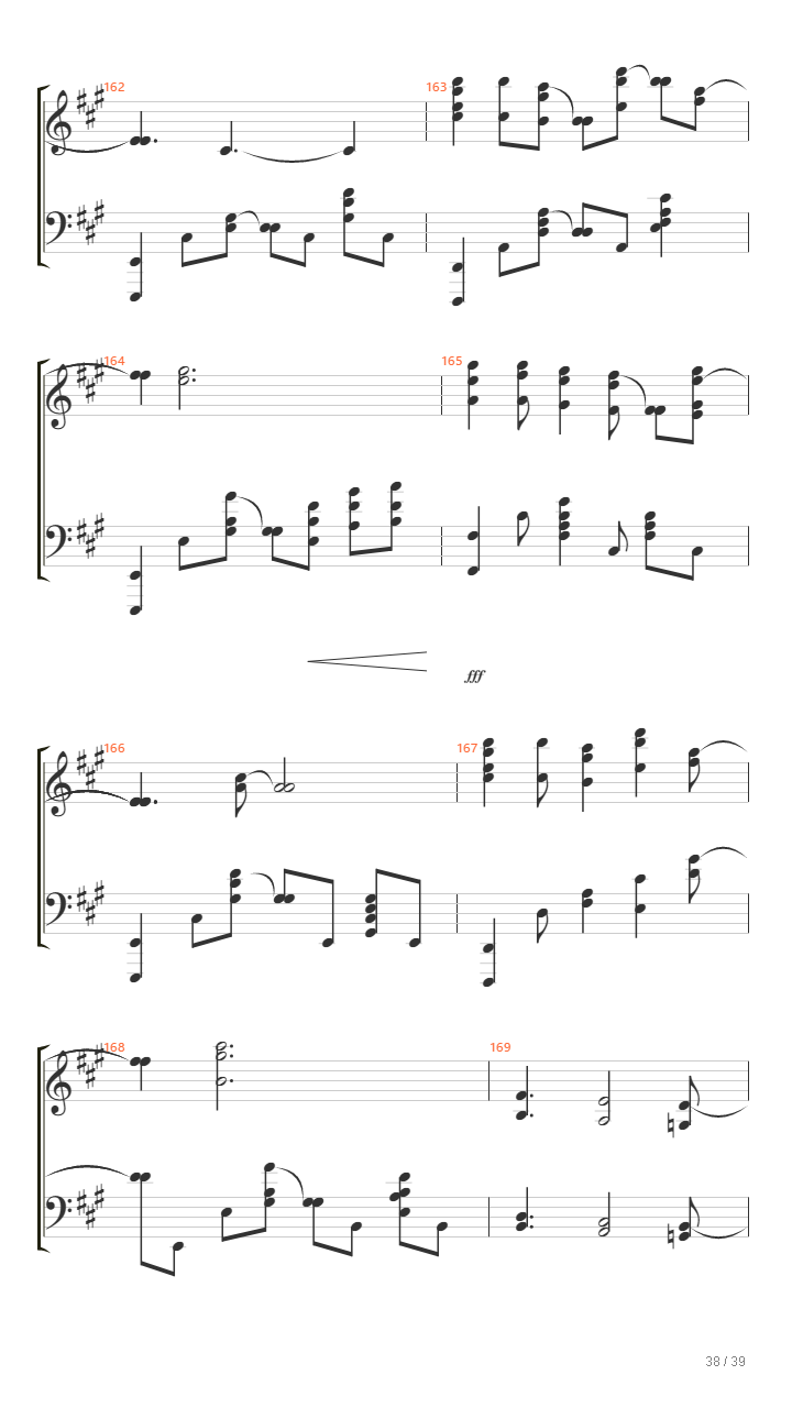缘之空 - 比翼の羽根 ver.piano (纯钢琴版)吉他谱