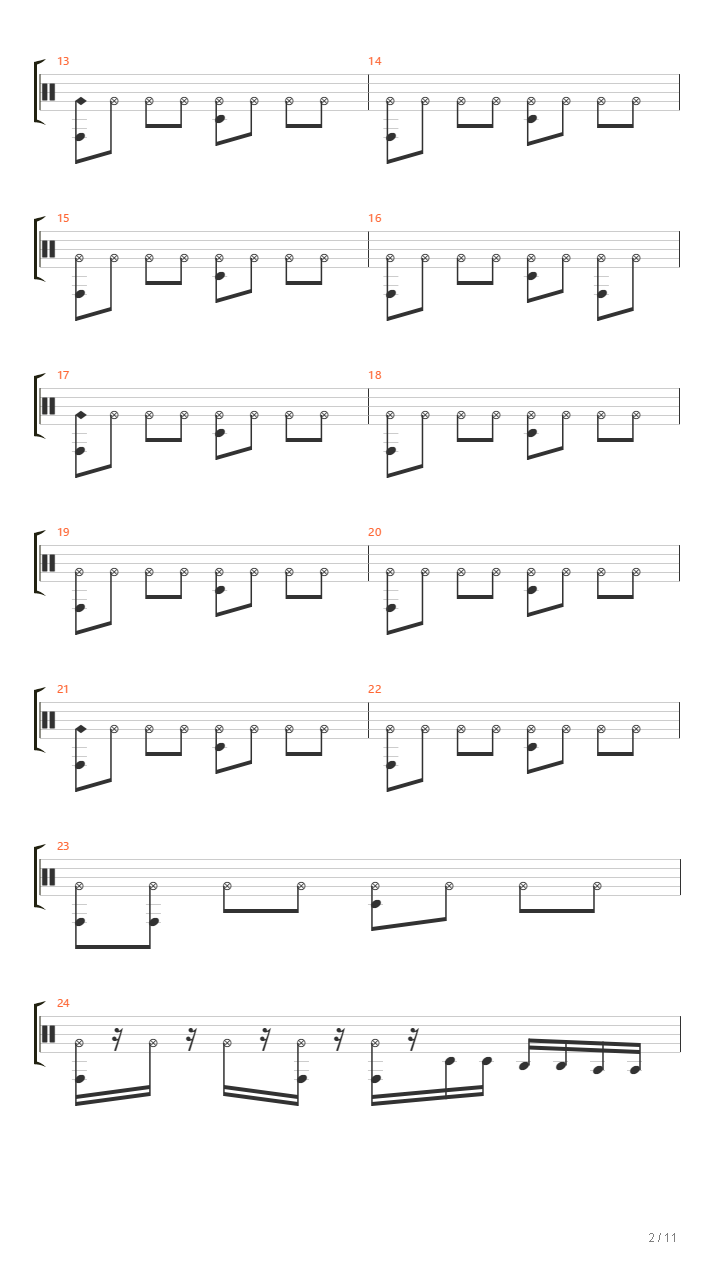 Spring（鼓谱）吉他谱