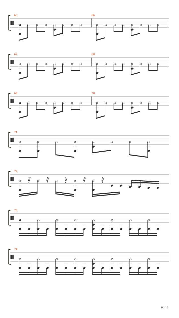Spring（鼓谱）吉他谱