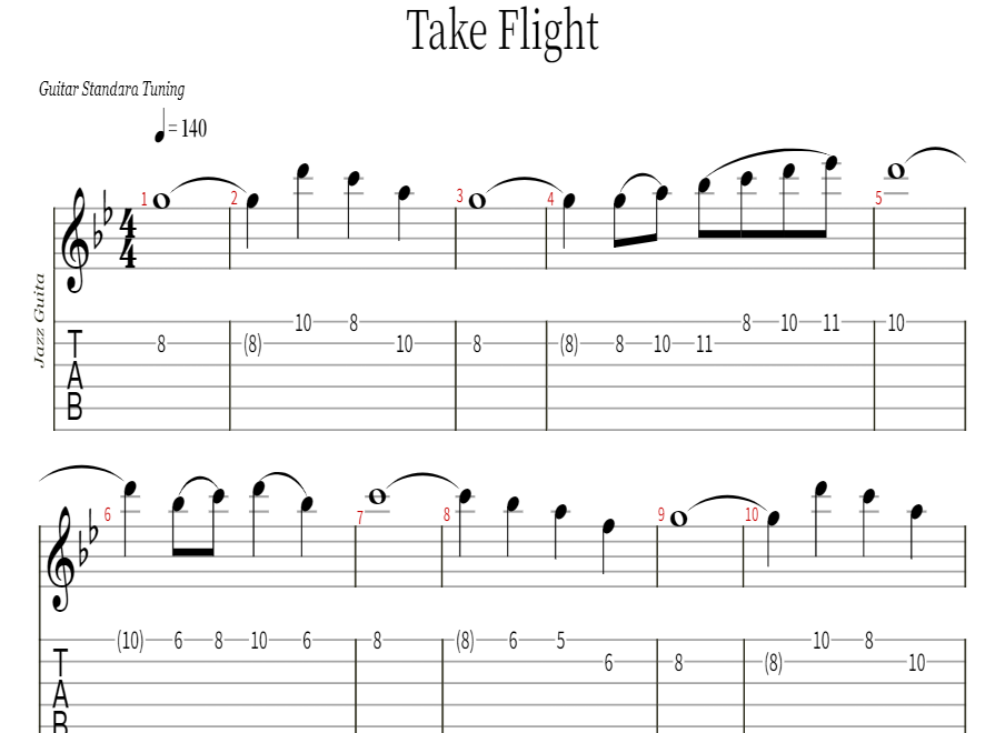 Take Flight（网红小提琴曲改编电吉他）吉他谱预览