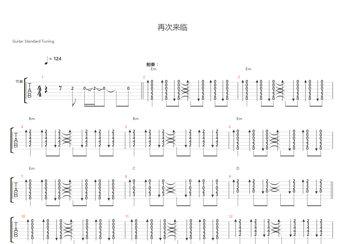 再次来临(原版总谱)