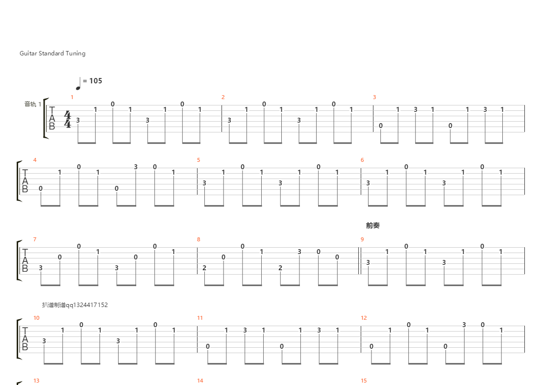 8 8=8(总谱)吉他谱(gtp谱,总谱,乐队版,电吉他)