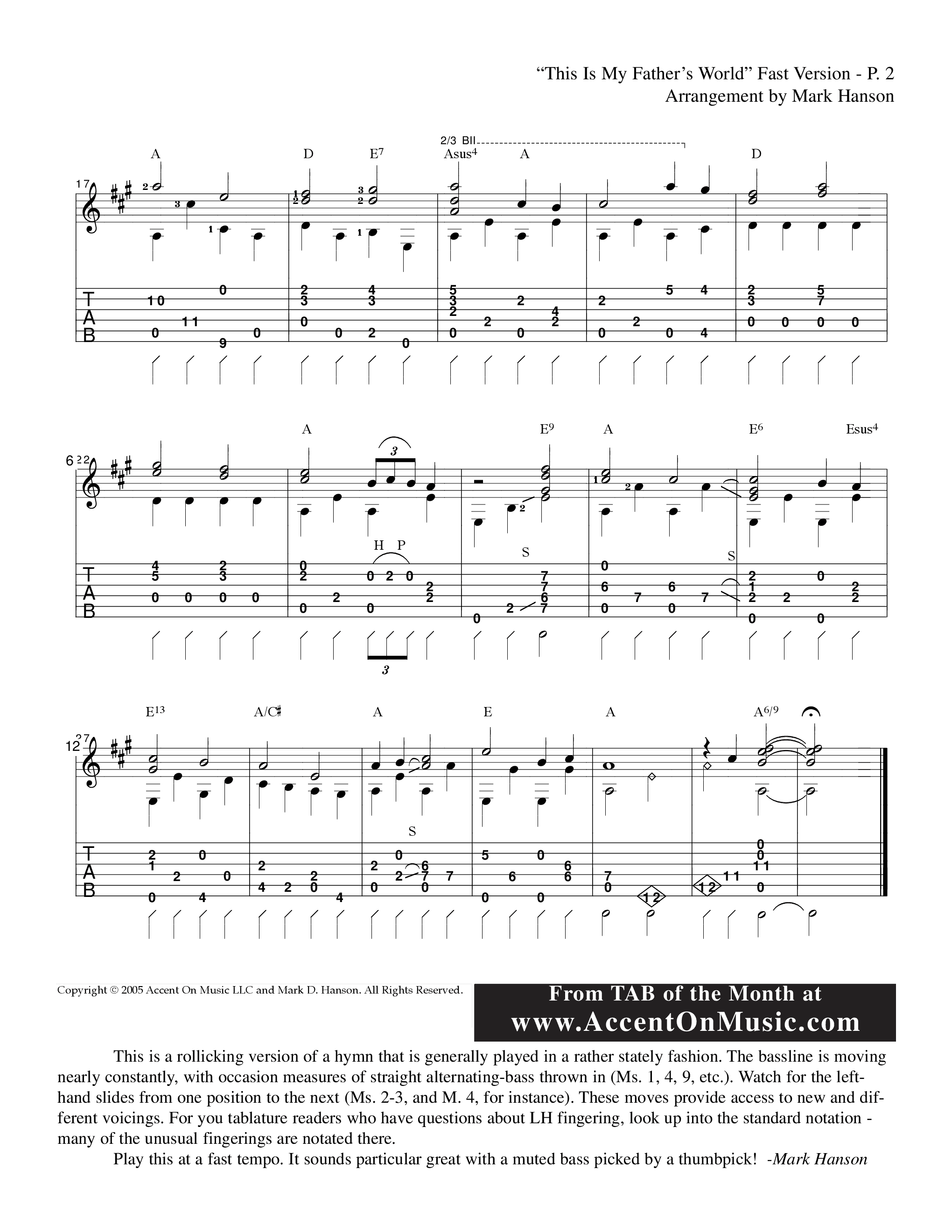 My Father’s World吉他谱3