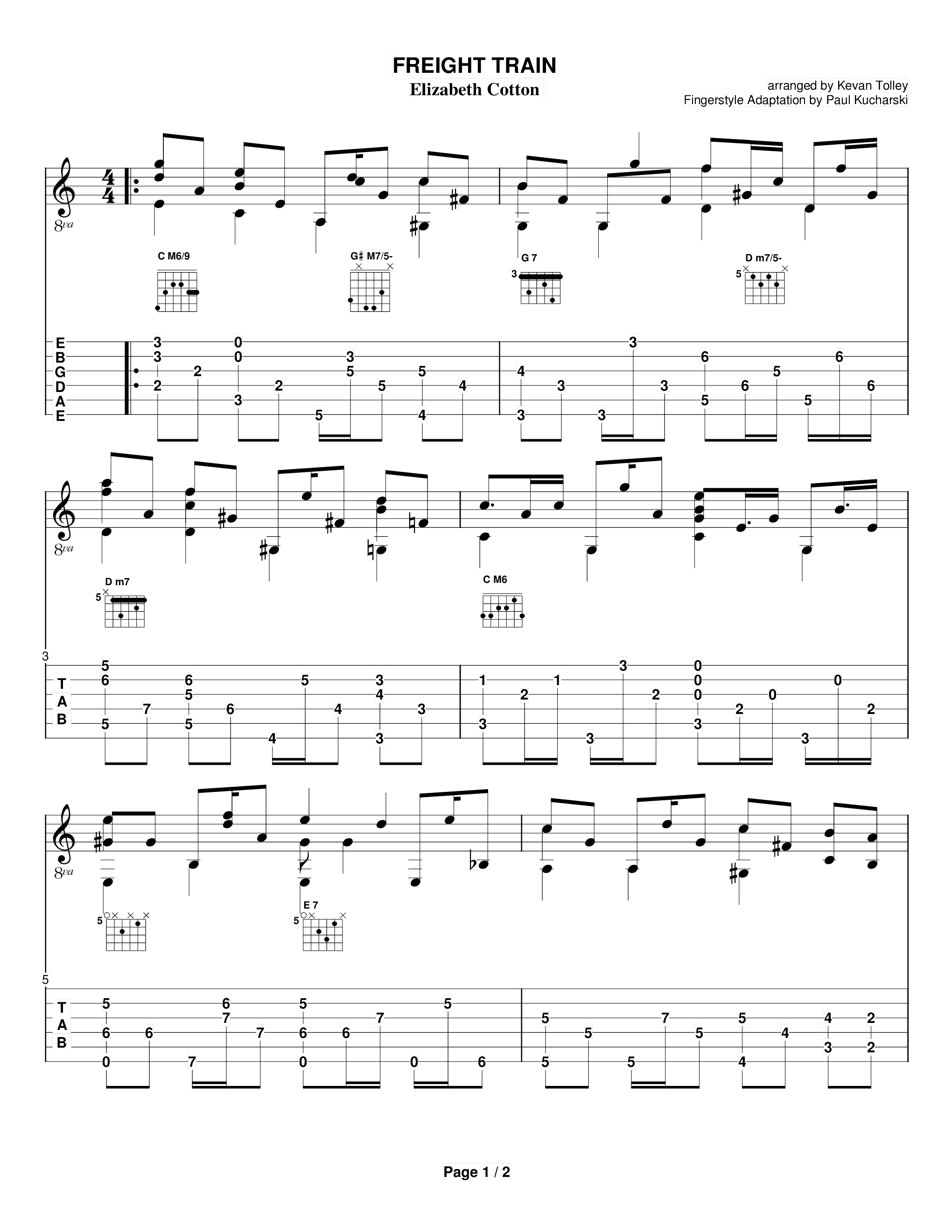 Freight Train吉他谱1