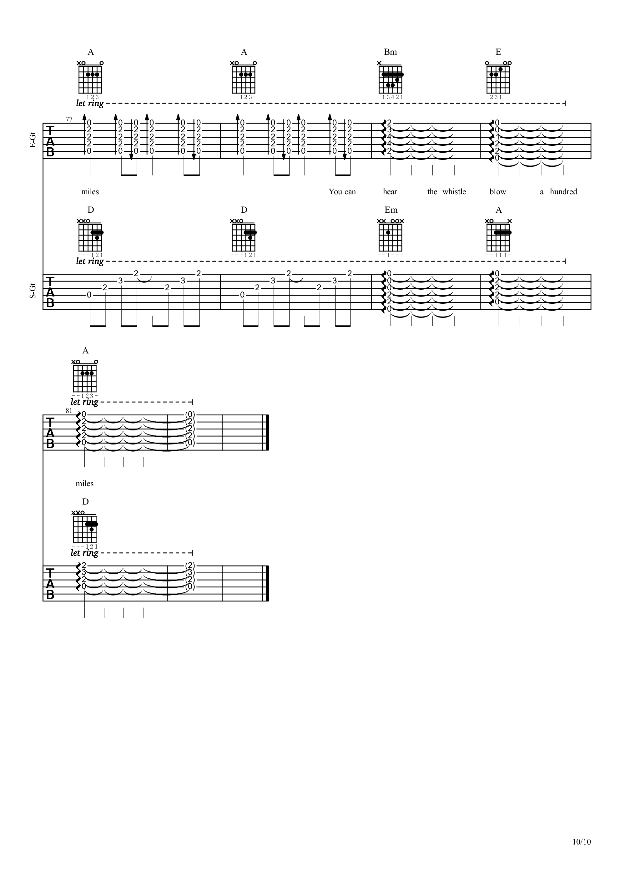 five hundred miles吉他谱10