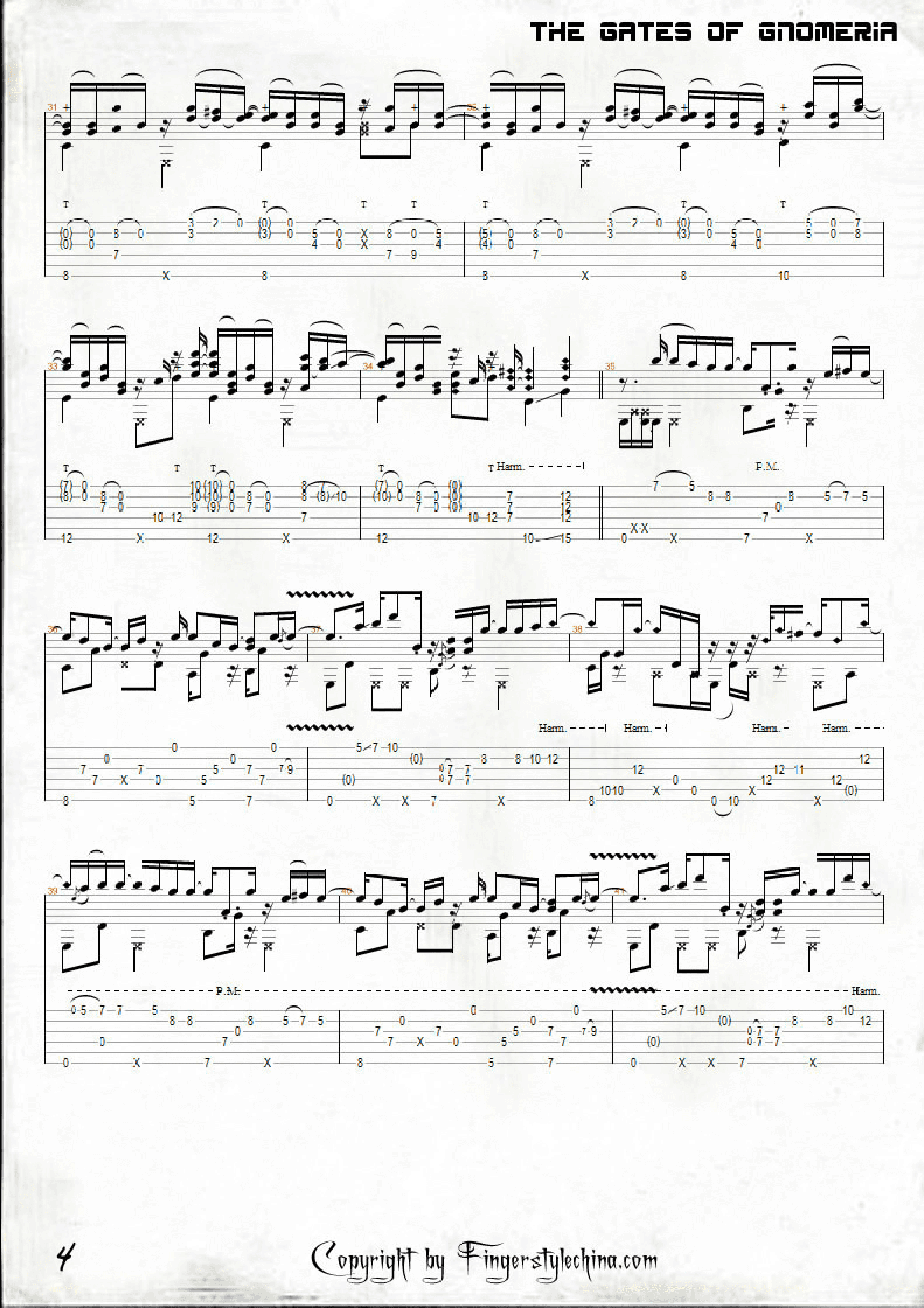 ebon coast(原版谱)吉他谱4