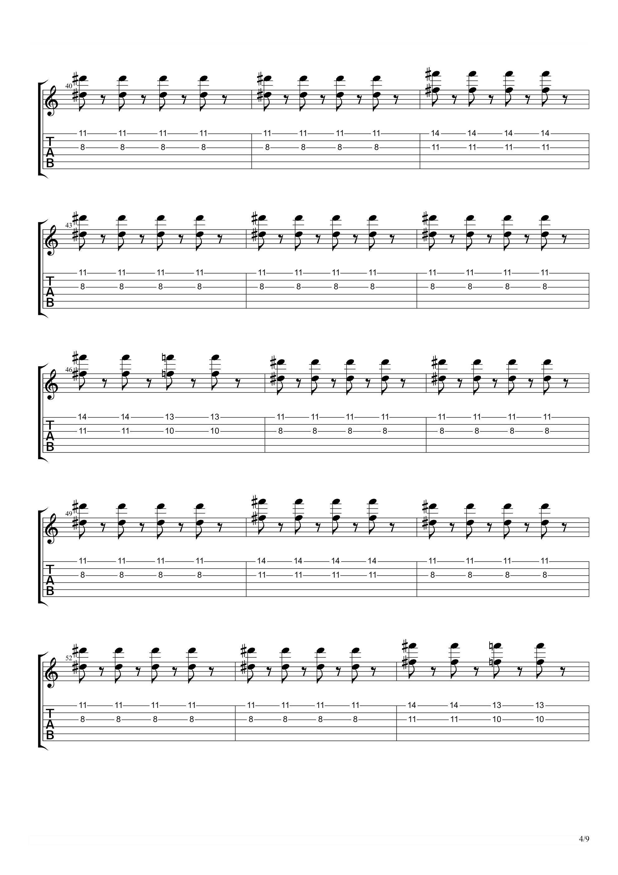 Hitohira no hanabira吉他谱4