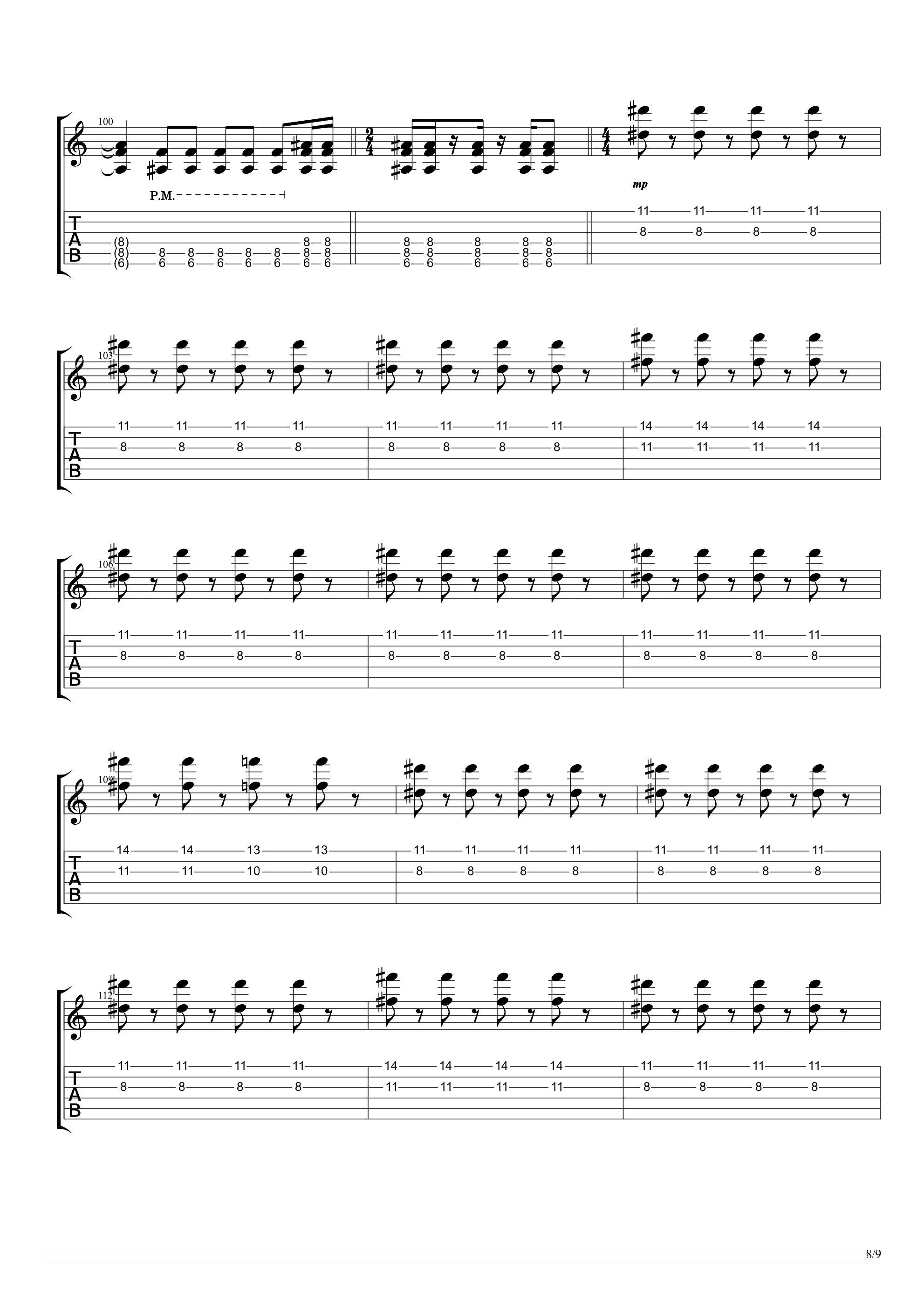 Hitohira no hanabira吉他谱8