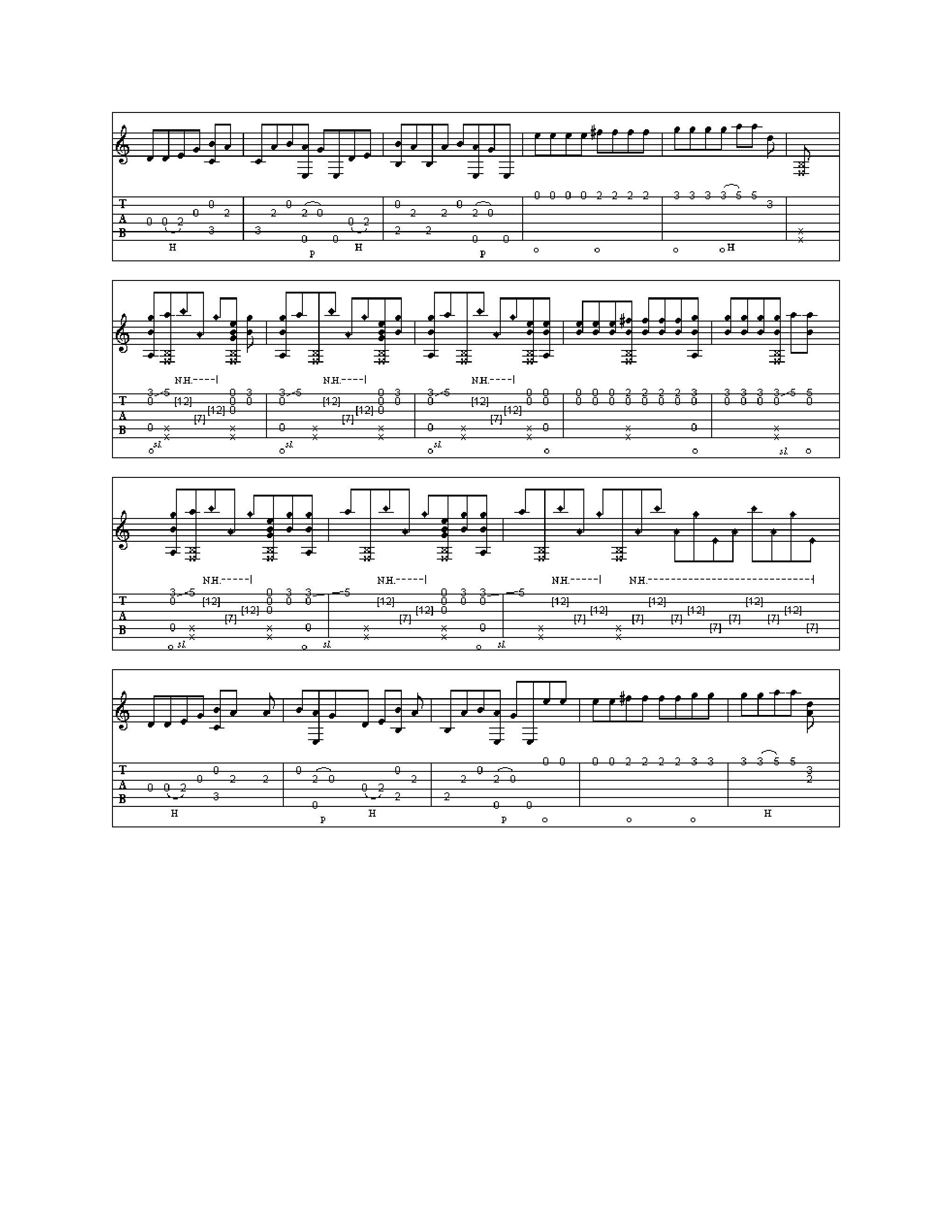 Close(指弹版中级难度)吉他谱4