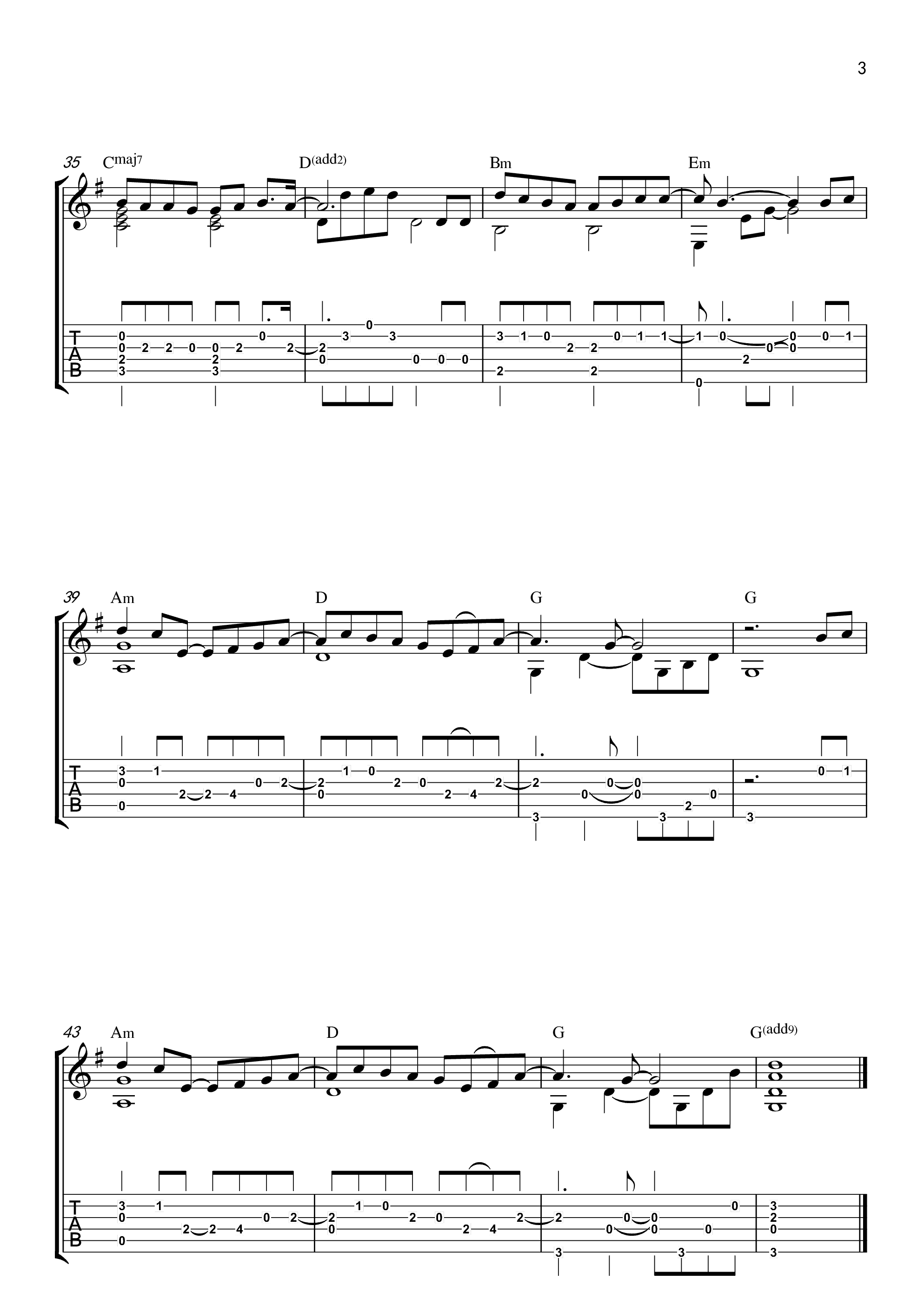 失落沙洲吉他谱3