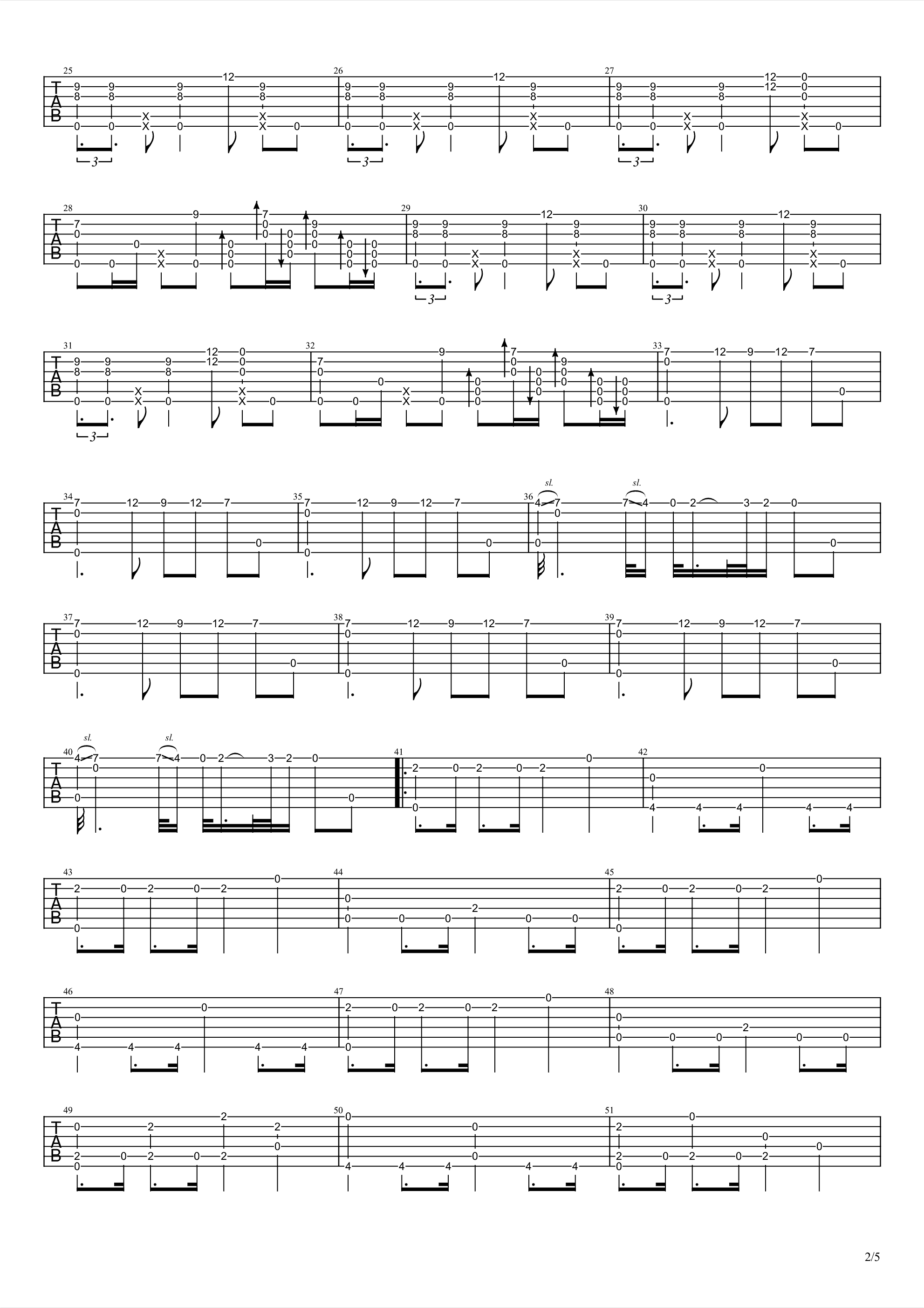 崂山道士(改编by cBm)吉他谱2