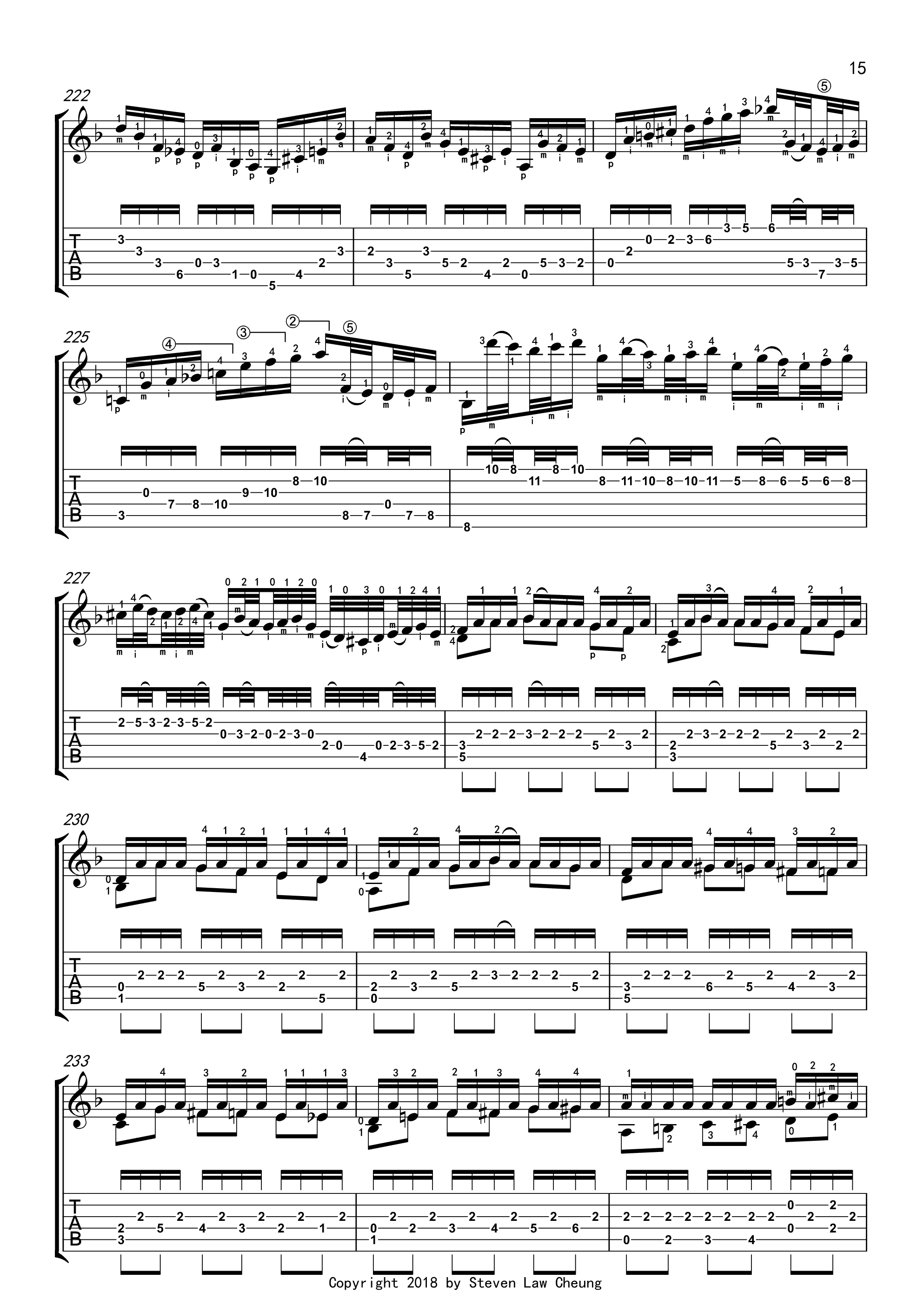 Bach BWV 1004 Chaconne Partita No.2吉他谱15