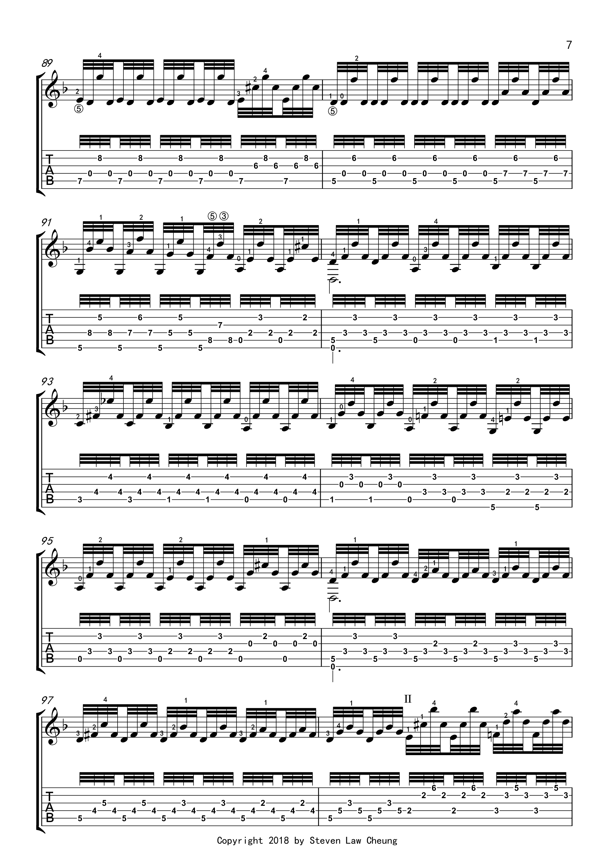 Bach BWV 1004 Chaconne Partita No.2吉他谱7