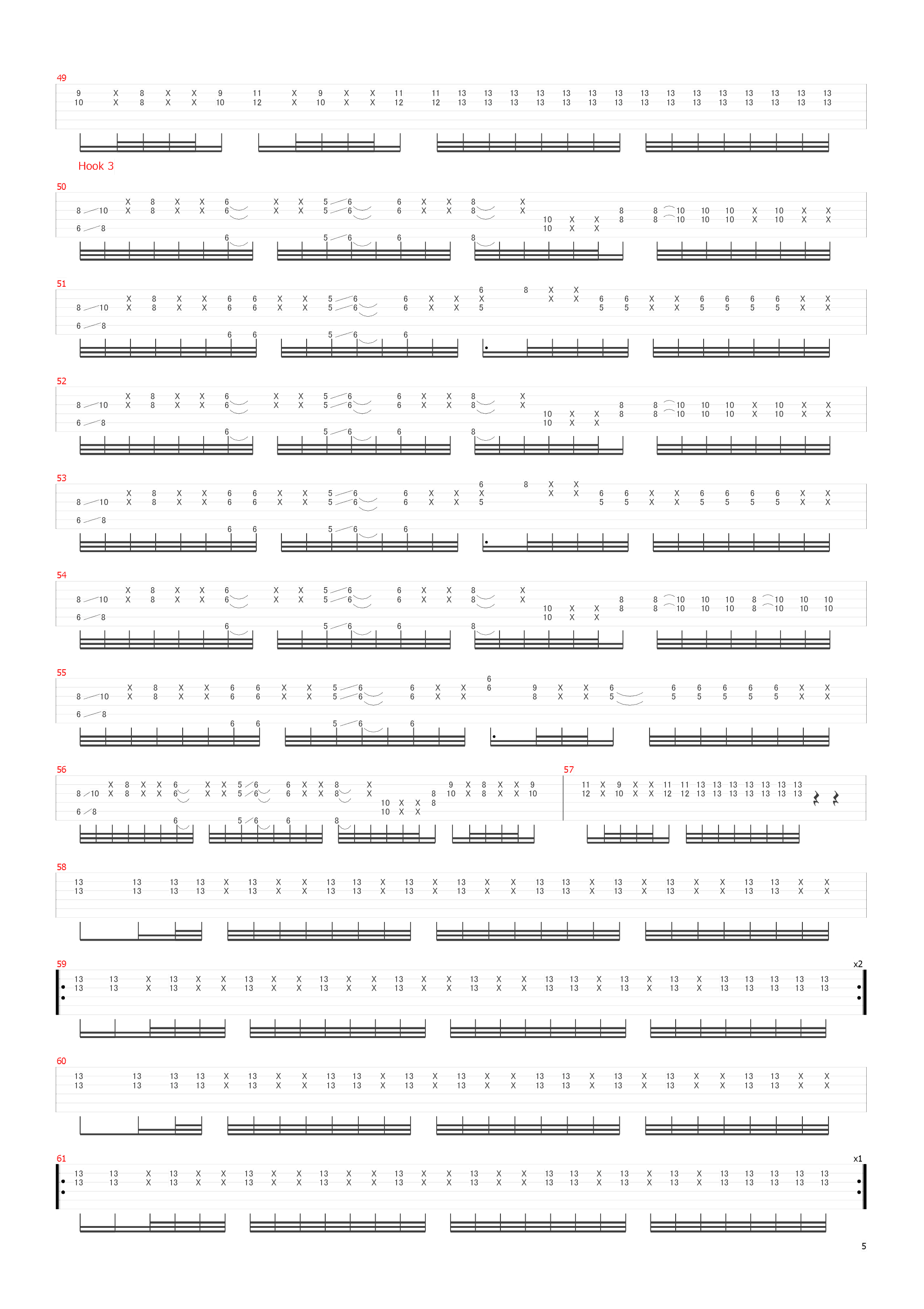 relive吉他谱5