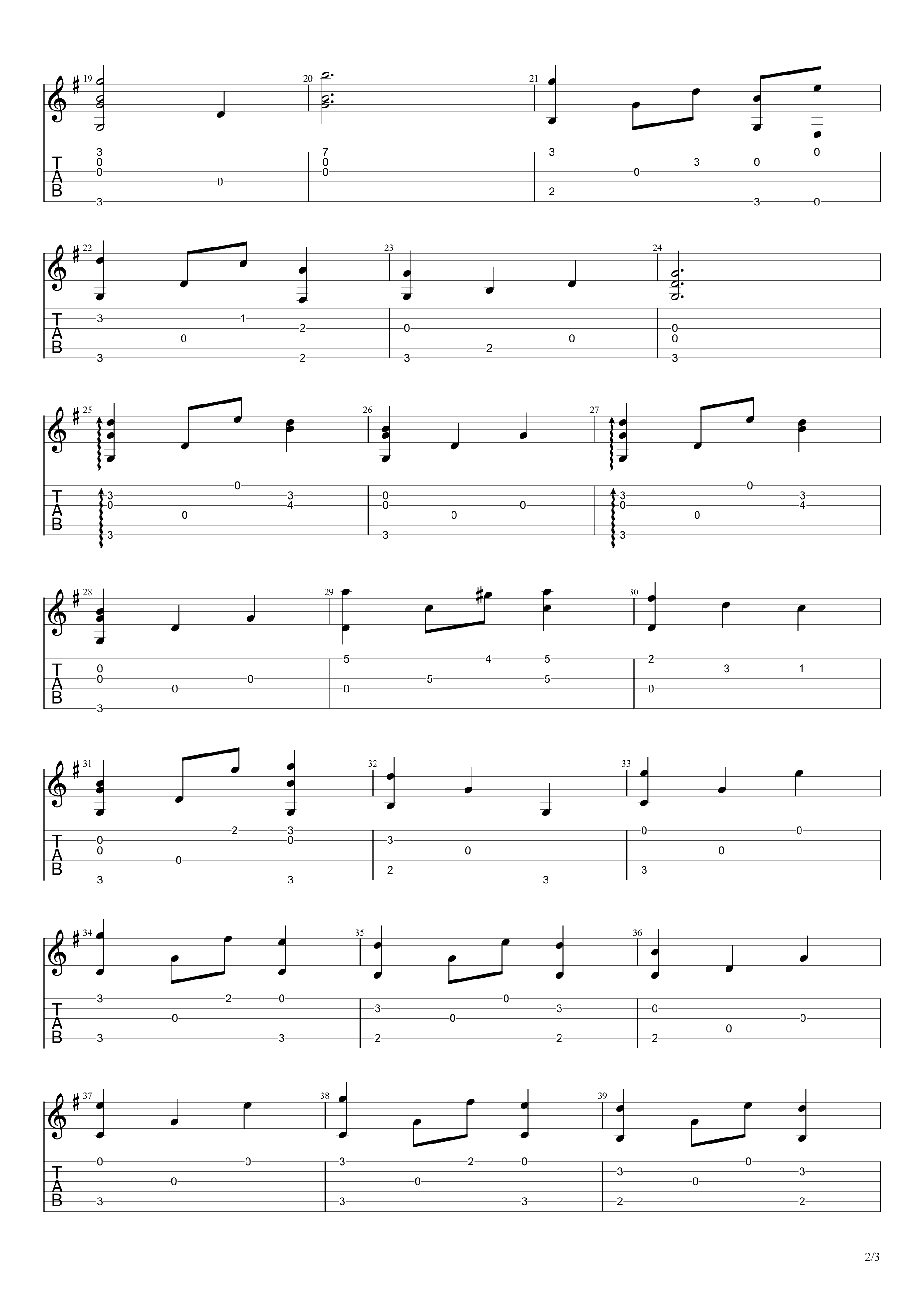 平安夜吉他谱2