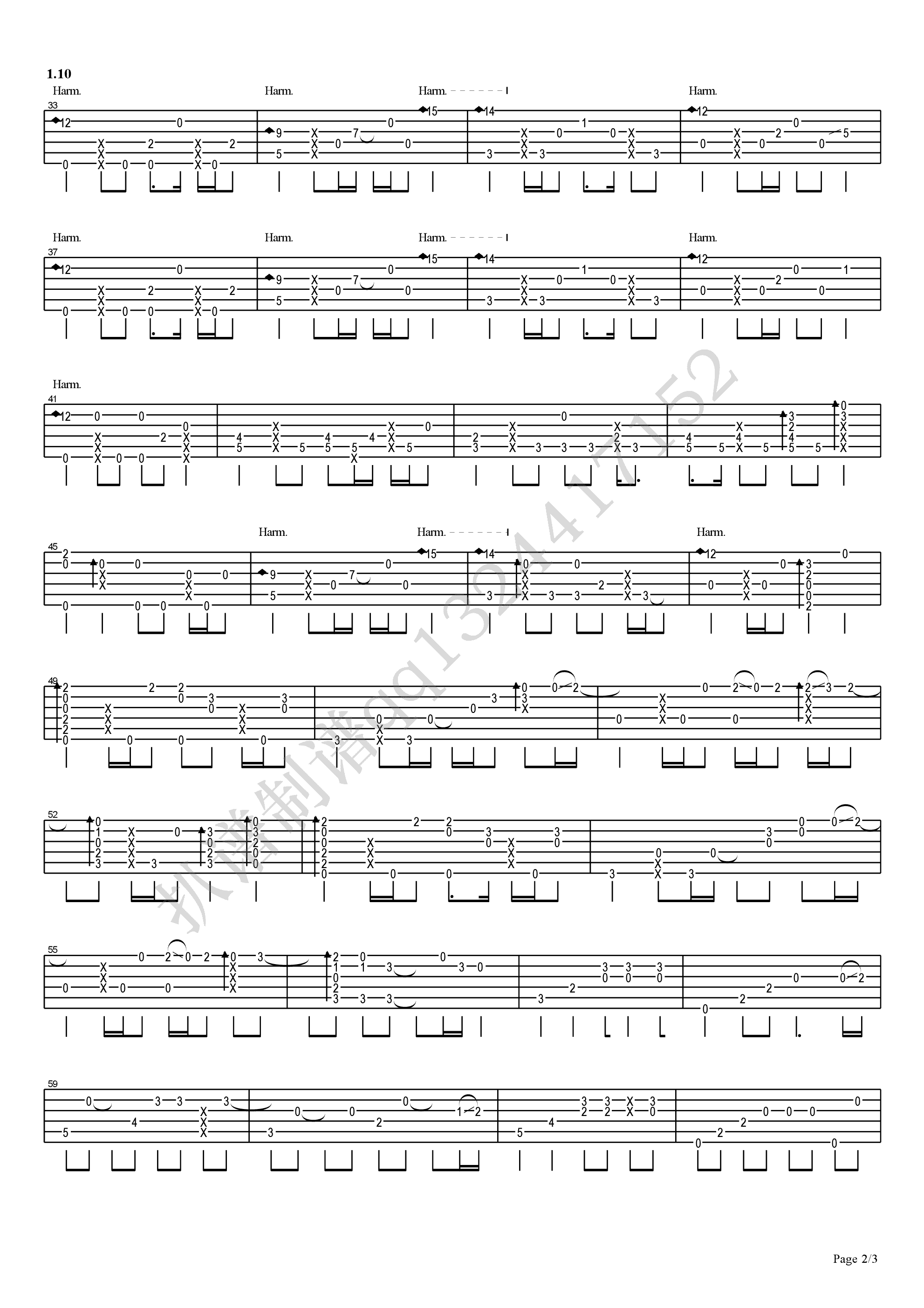 in the end(指弹)吉他谱2