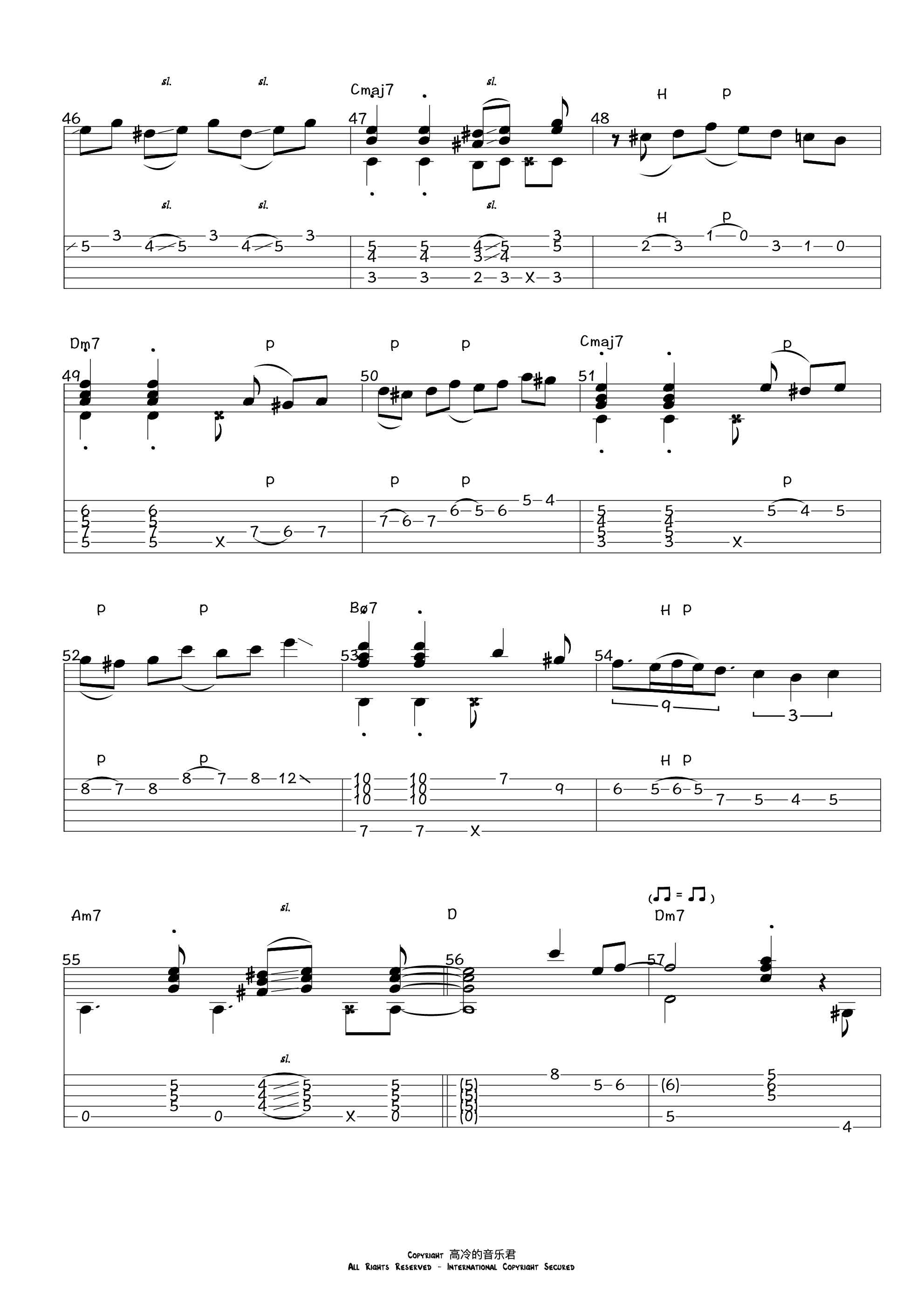 Fly Me to the Moon for guitar. Guitar sheet music and tabs.