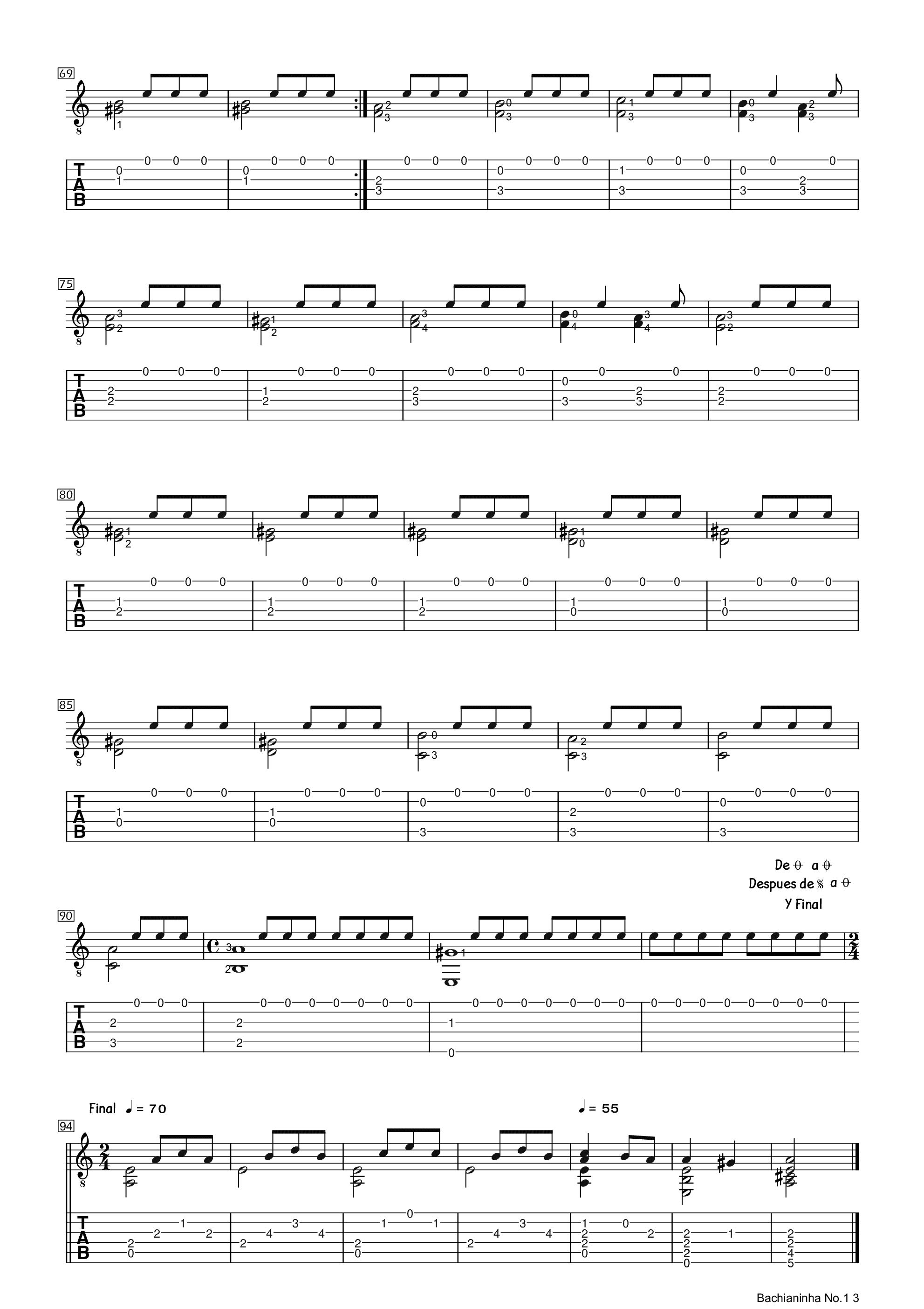 1º Recital - Nível 1 por Fabio Lima吉他谱7