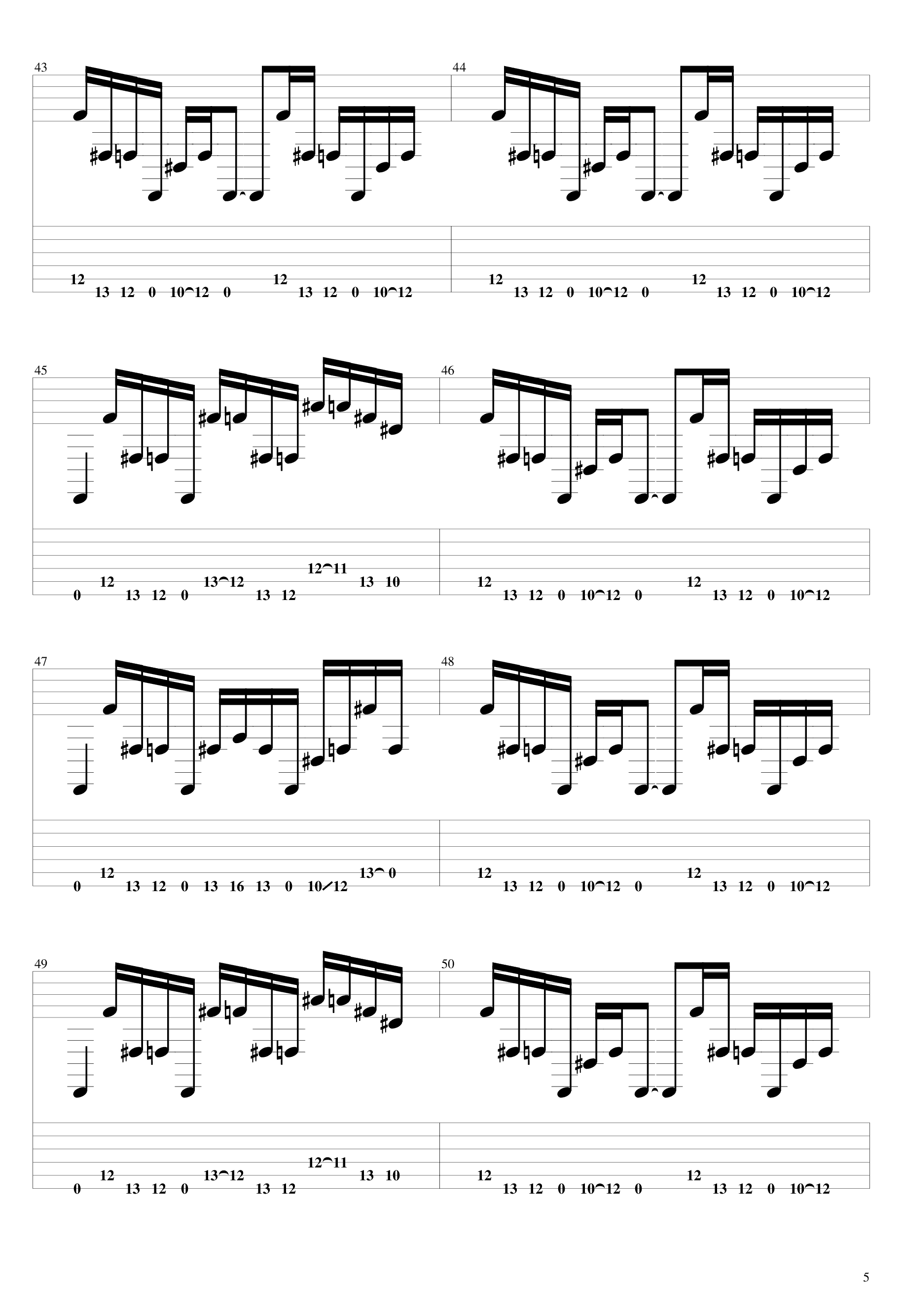 Low吉他谱5