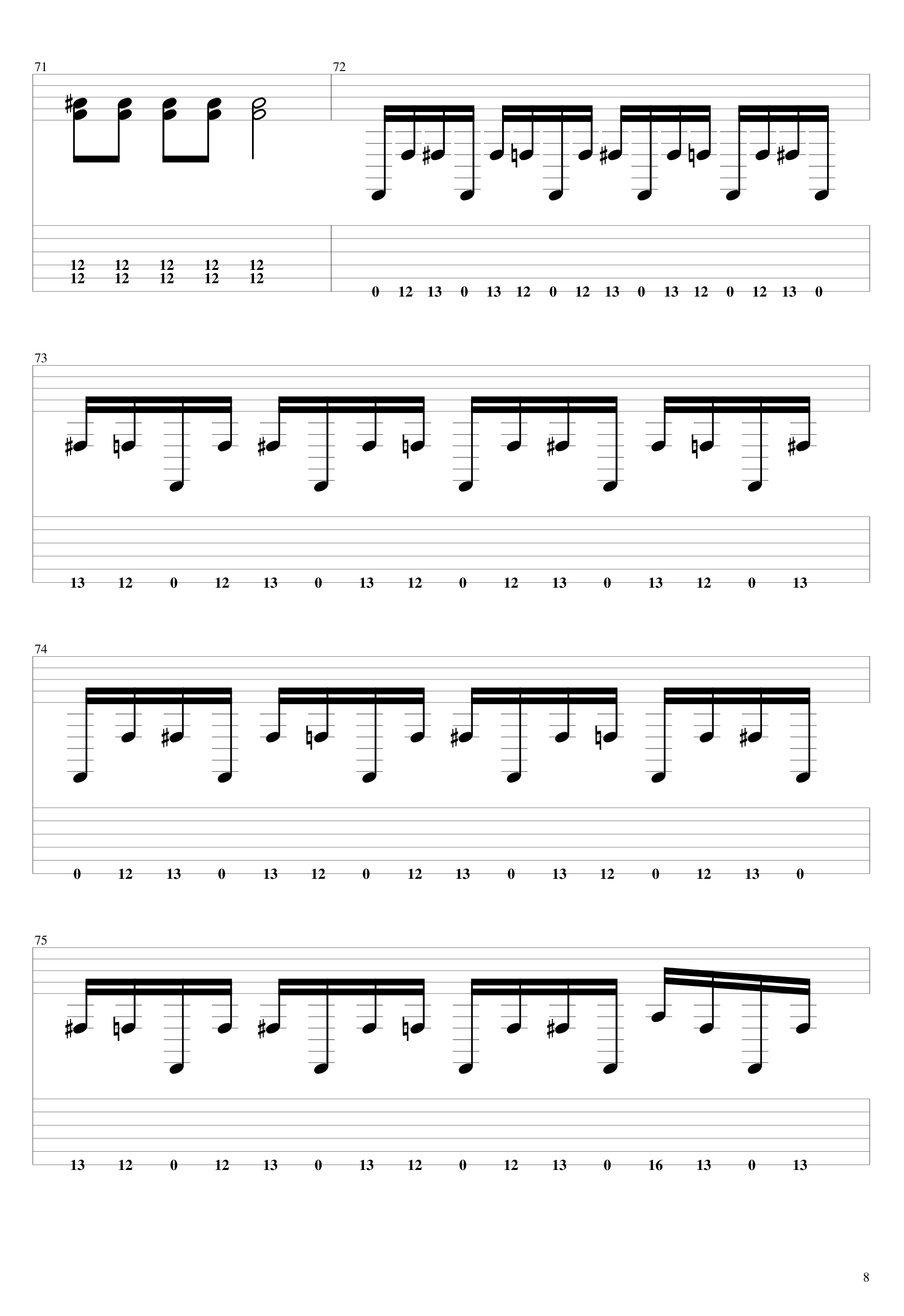 Low吉他谱8