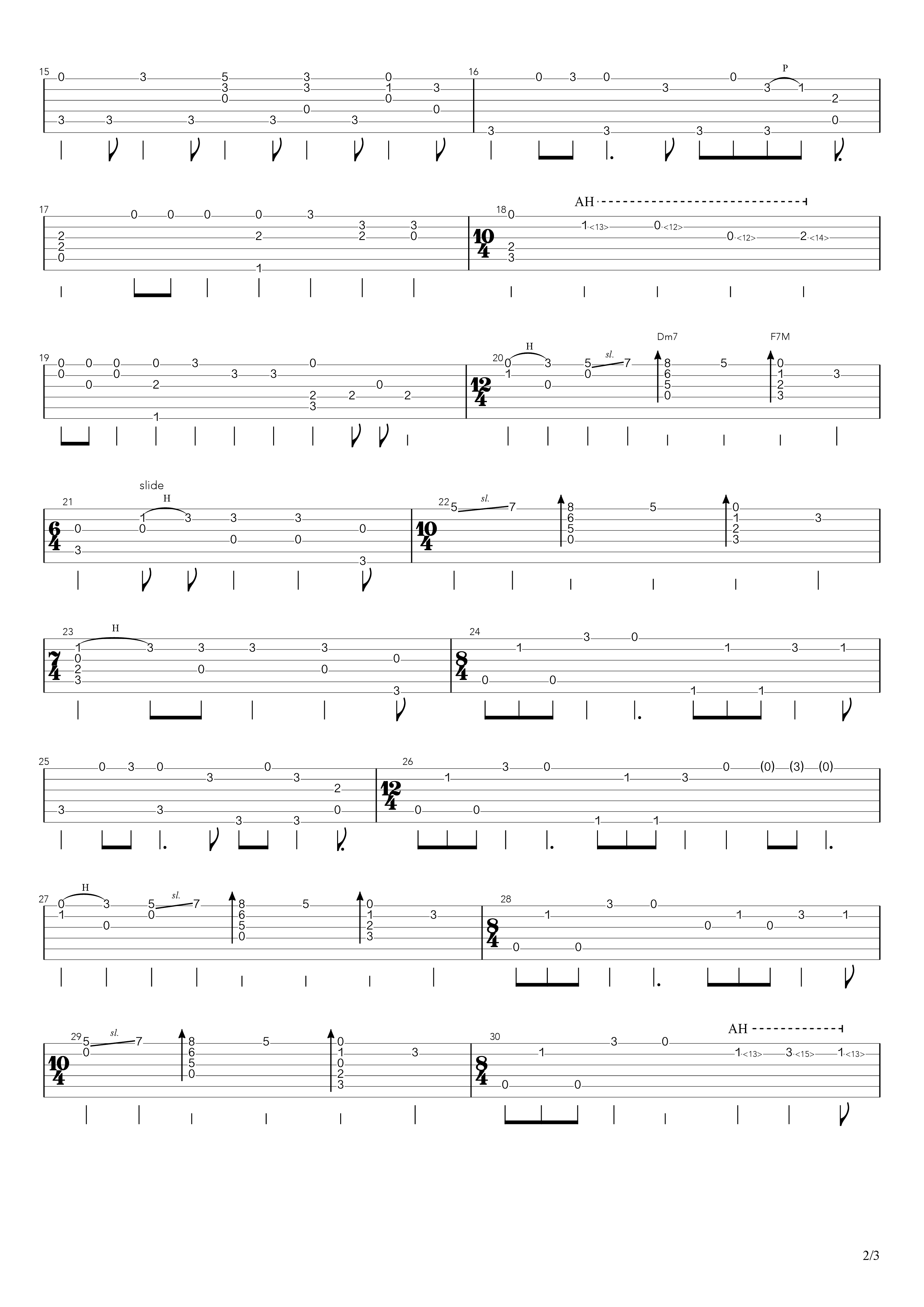 Fractures吉他谱2