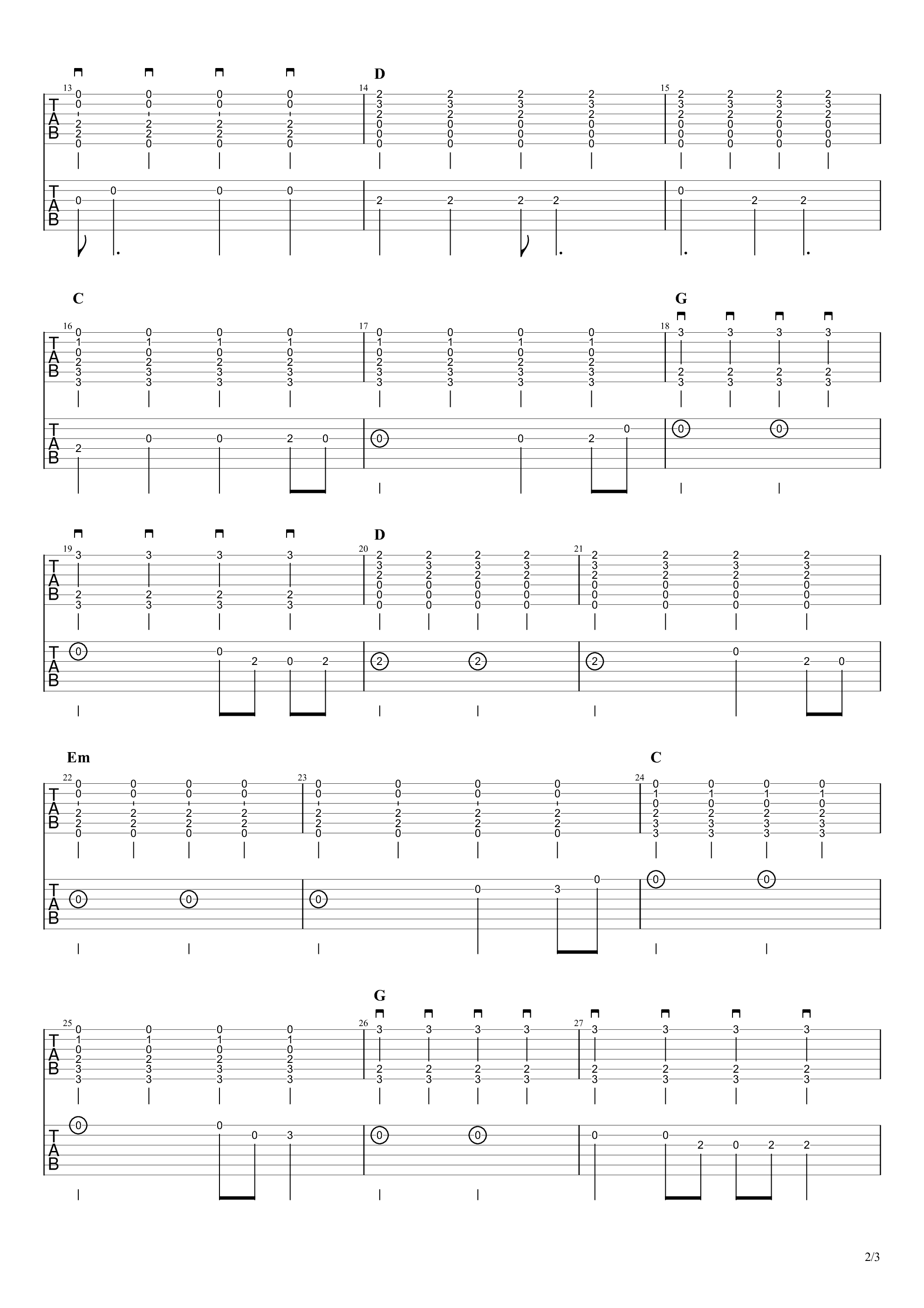 country road 吉他谱图片