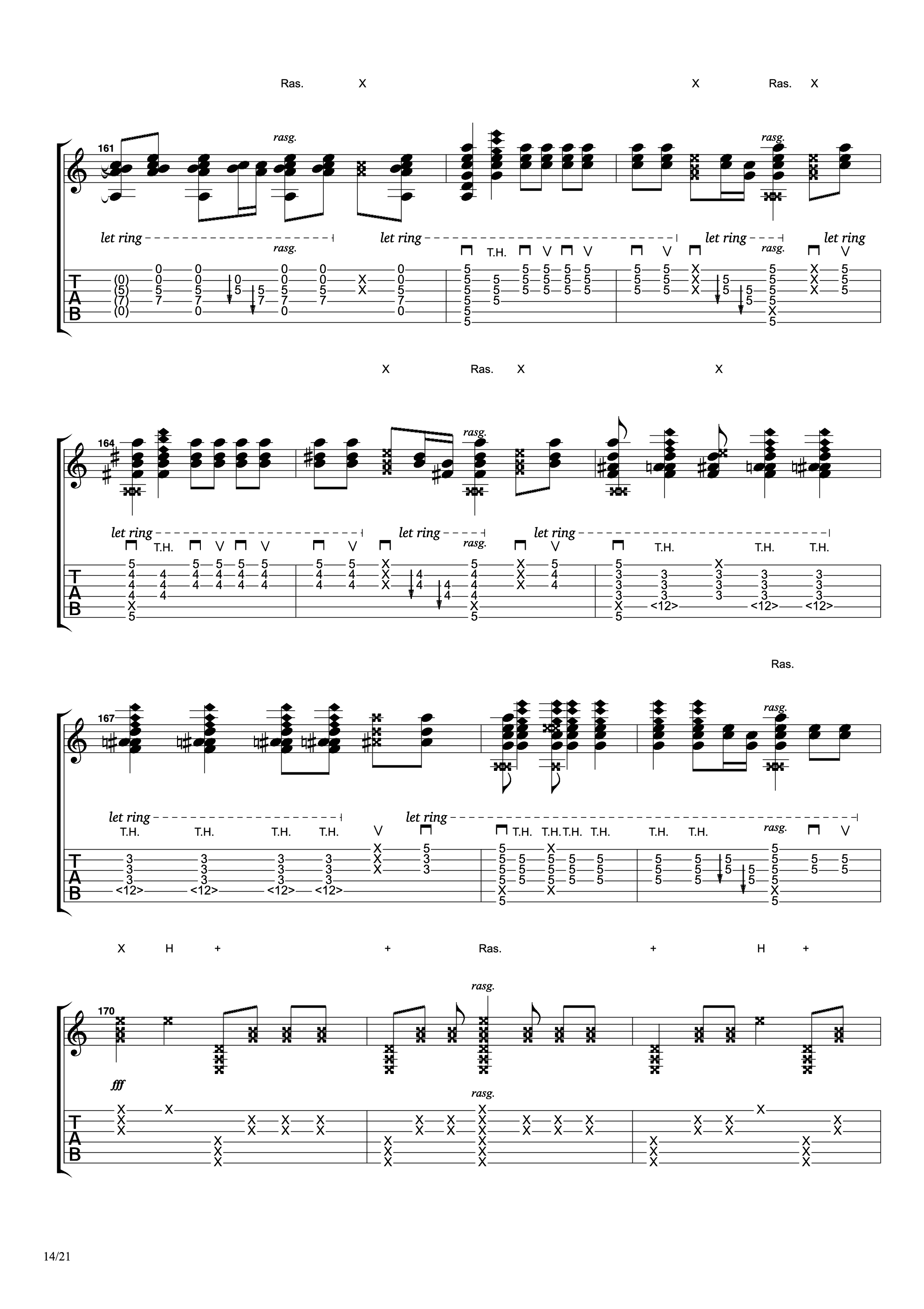 リベルタンゴ (利贝尔探戈 libertango)吉他谱14