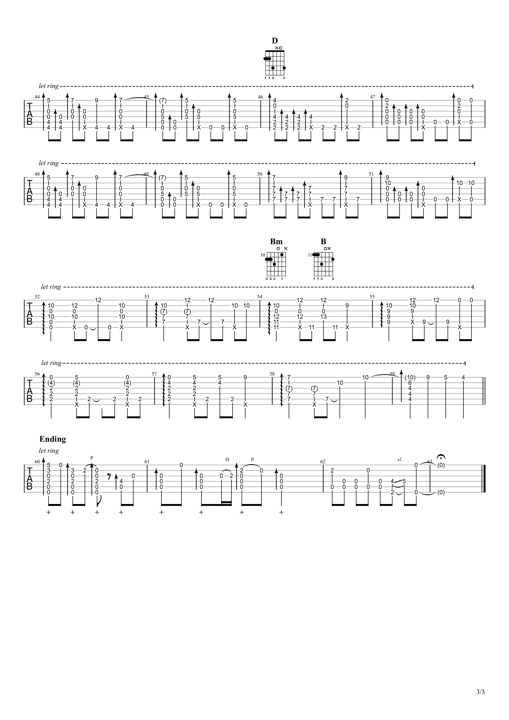 花の塔 - 《Lycoris Recoil》ED吉他谱3