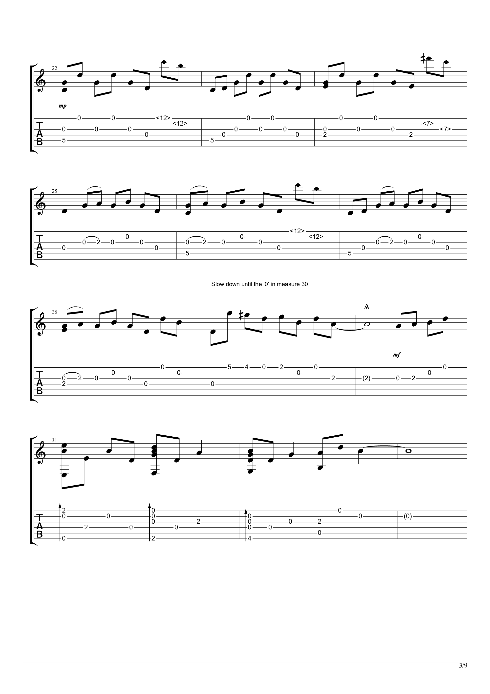 Kimi no Na wa（TAM LU）吉他谱3