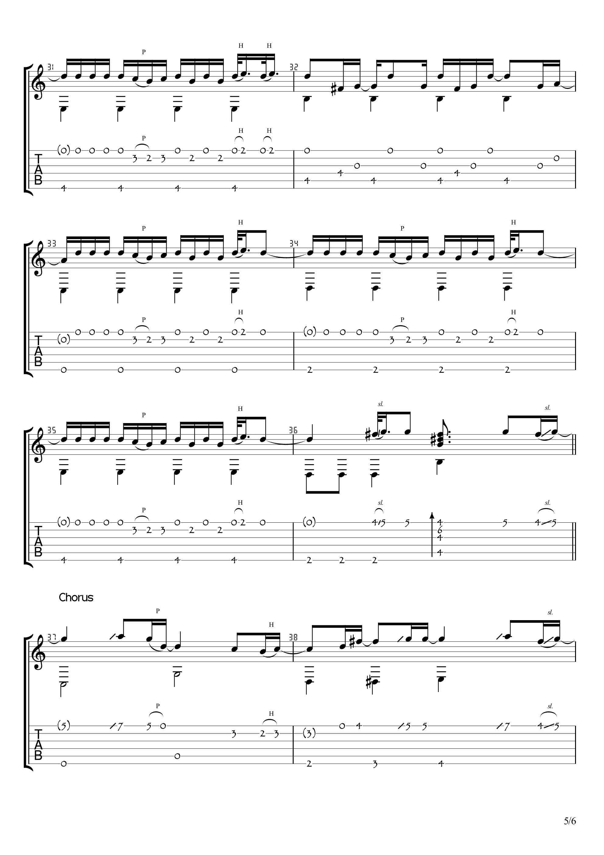 ドライフラワー（干花）吉他谱5