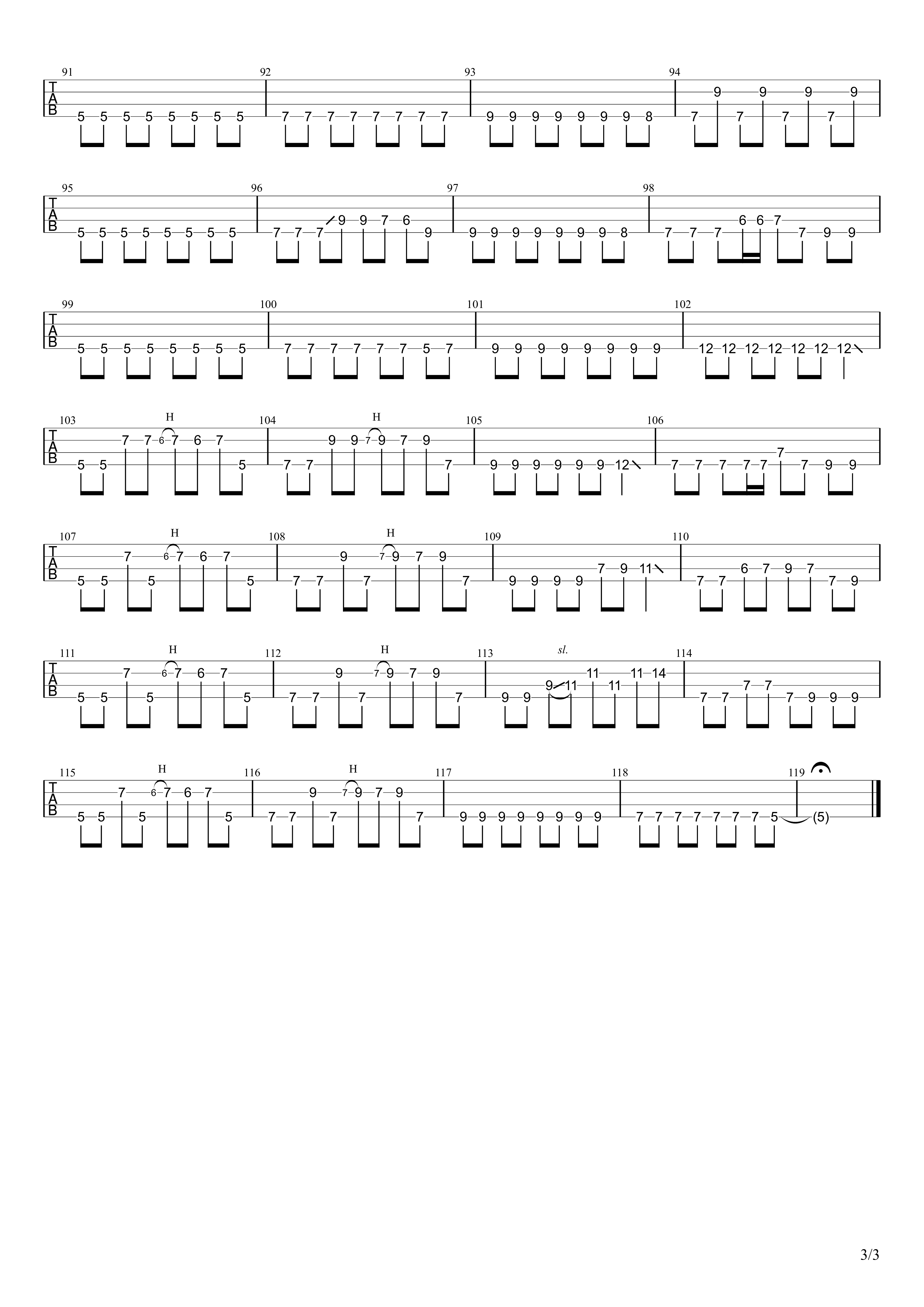 1999吉他谱3