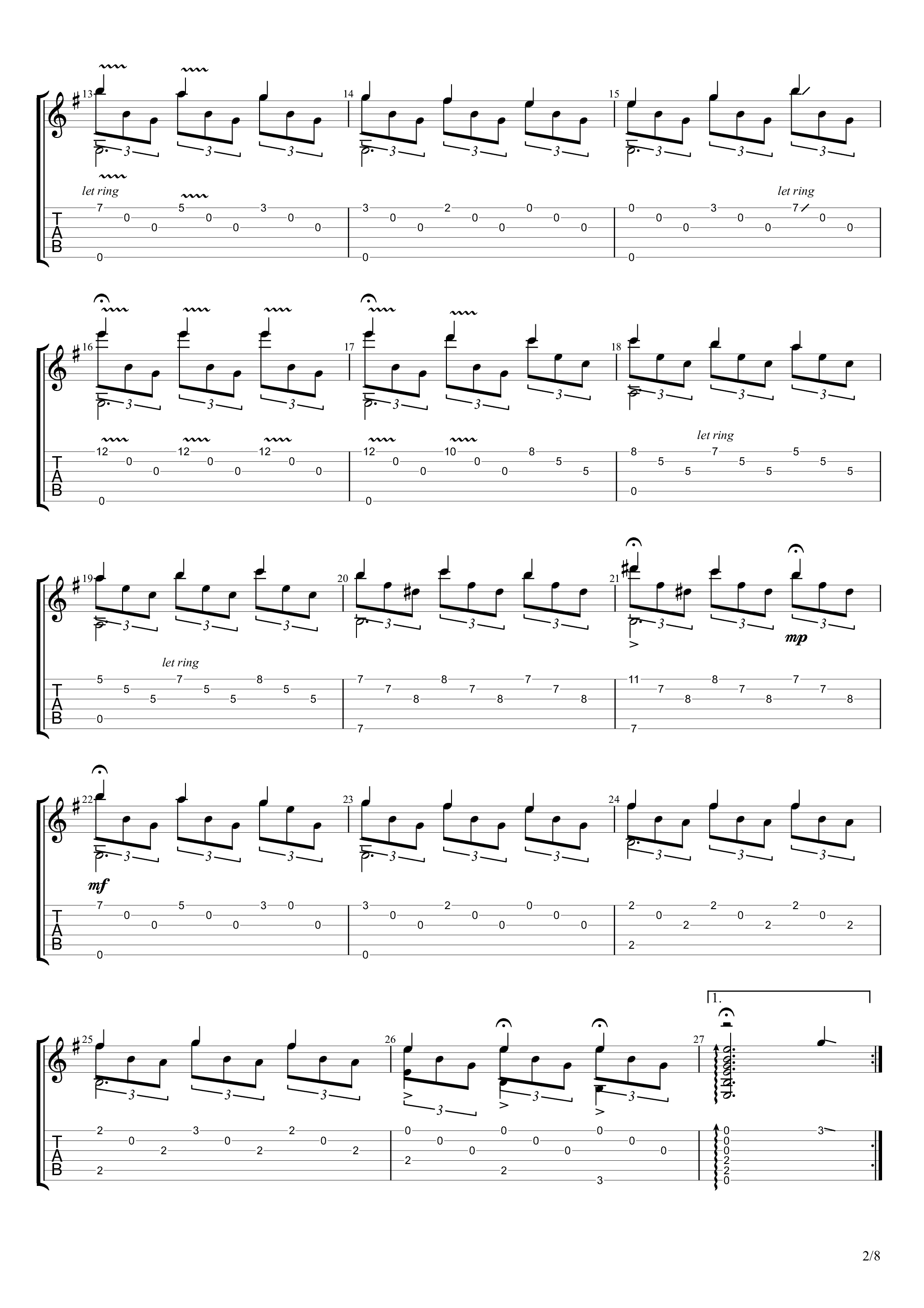 爱的罗曼史吉他谱2
