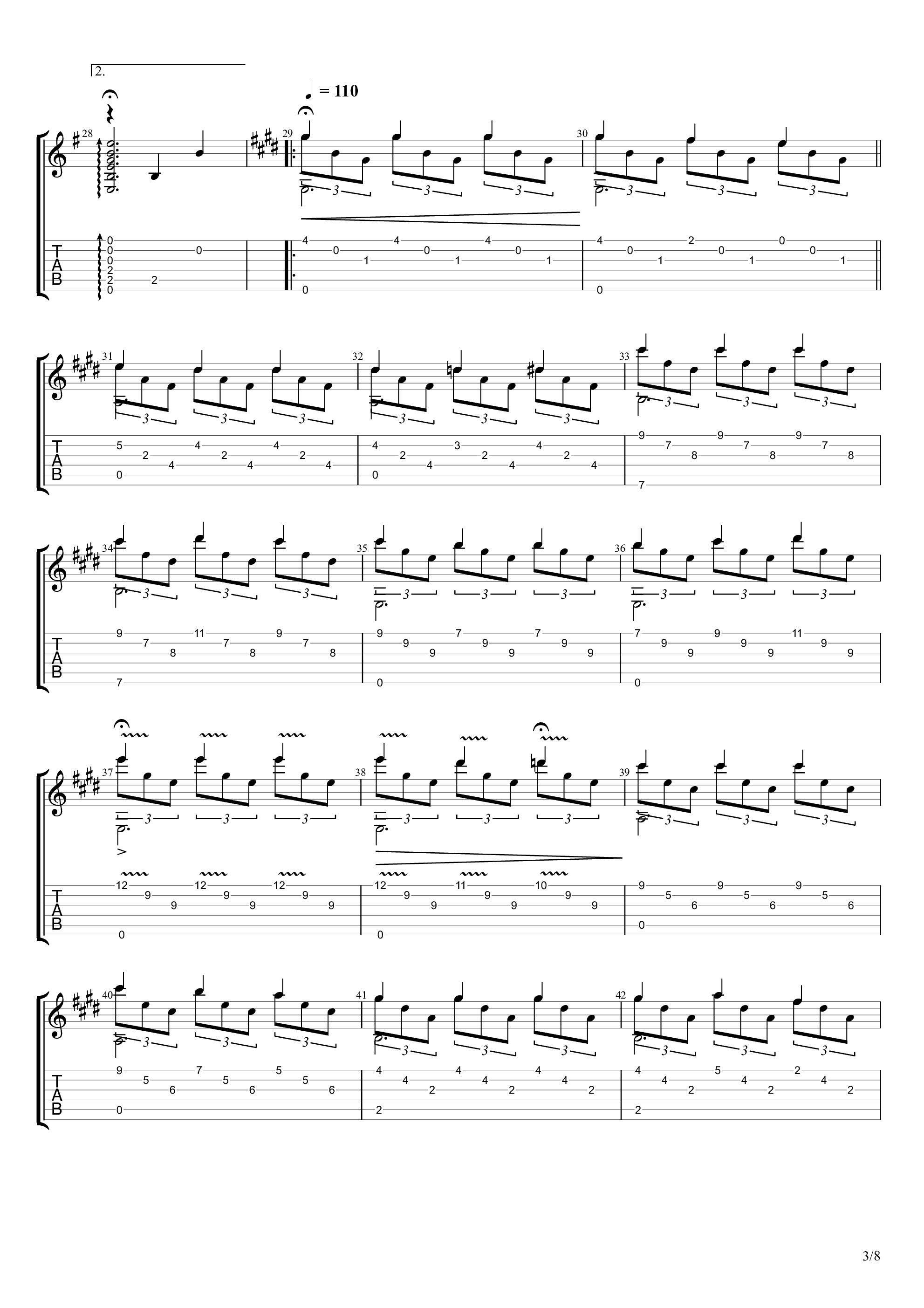 爱的罗曼史吉他谱3